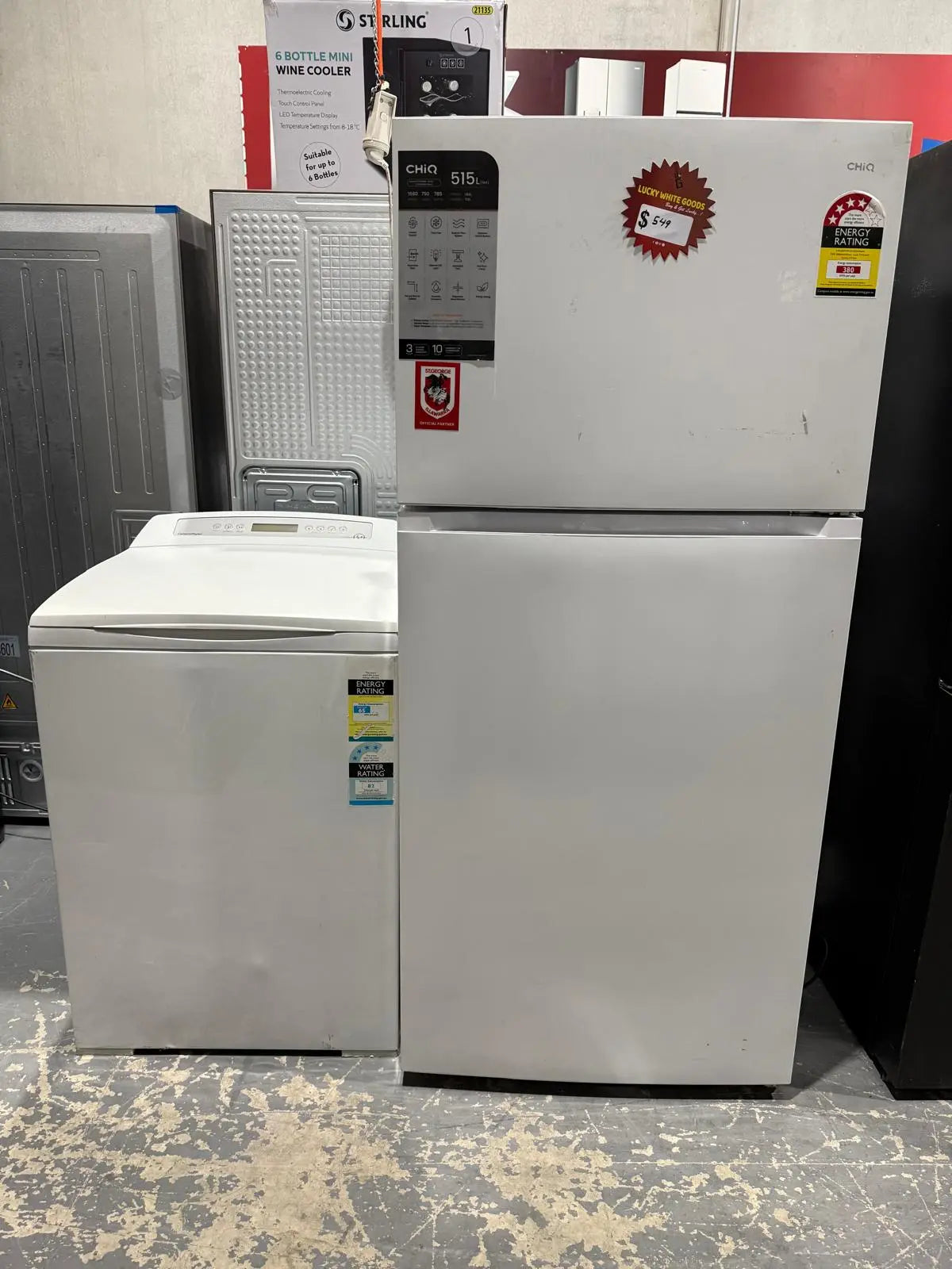 CHiQ 515L Fridge Freezer + Fisher & Paykel 8kg Top Load Washing Machine Combo – Refurbished Package