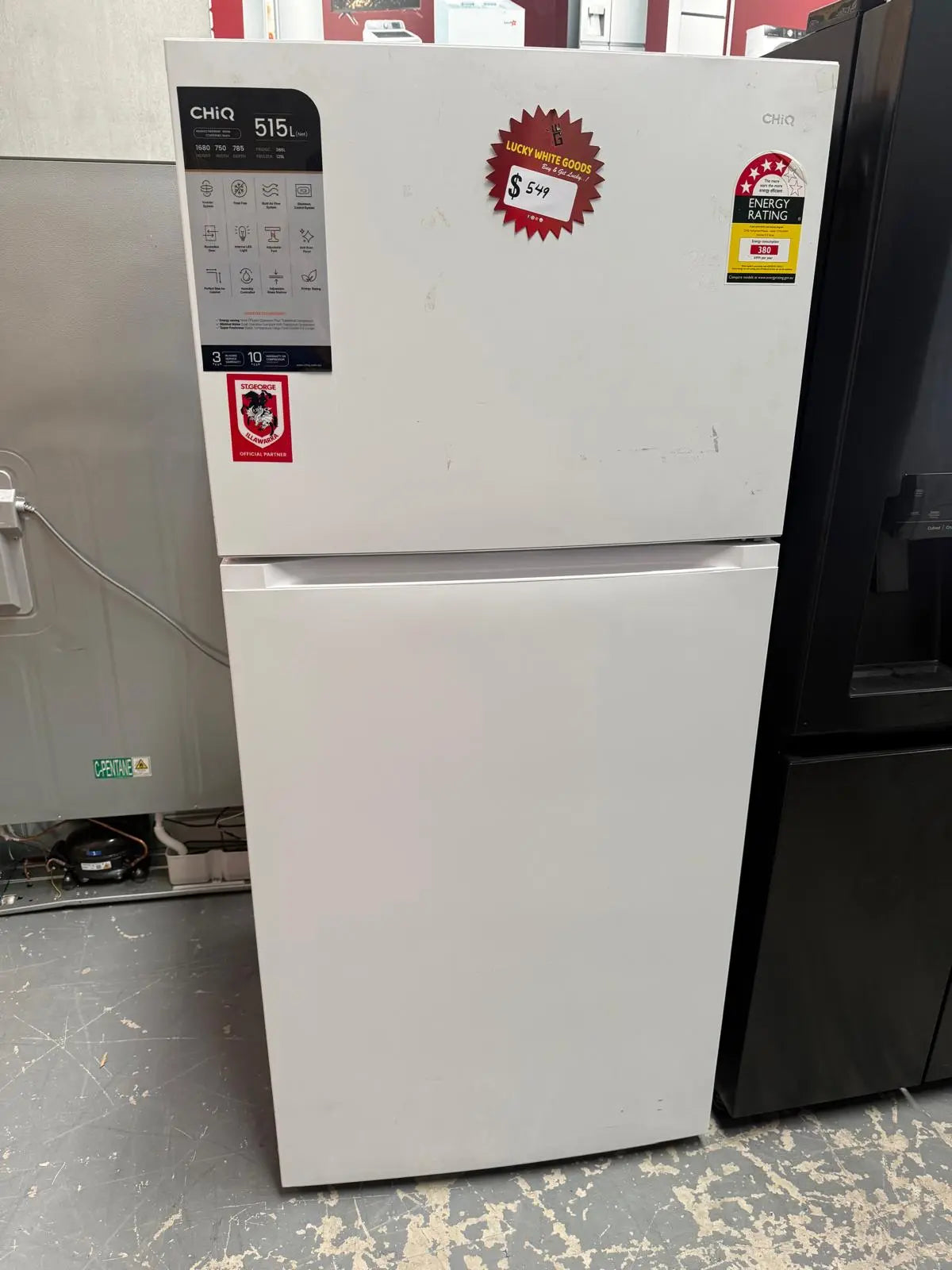 CHiQ 515L Top Mount Fridge Freezer CTM515NW – Refurbished