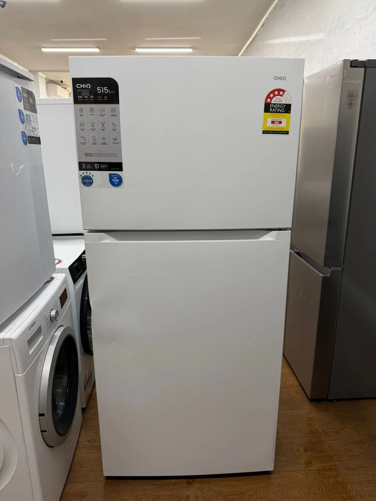 CHiQ 515L Top Mount Refrigerator – Factory Seconds | Large Capacity Fridge Freezer | RESERVOIR