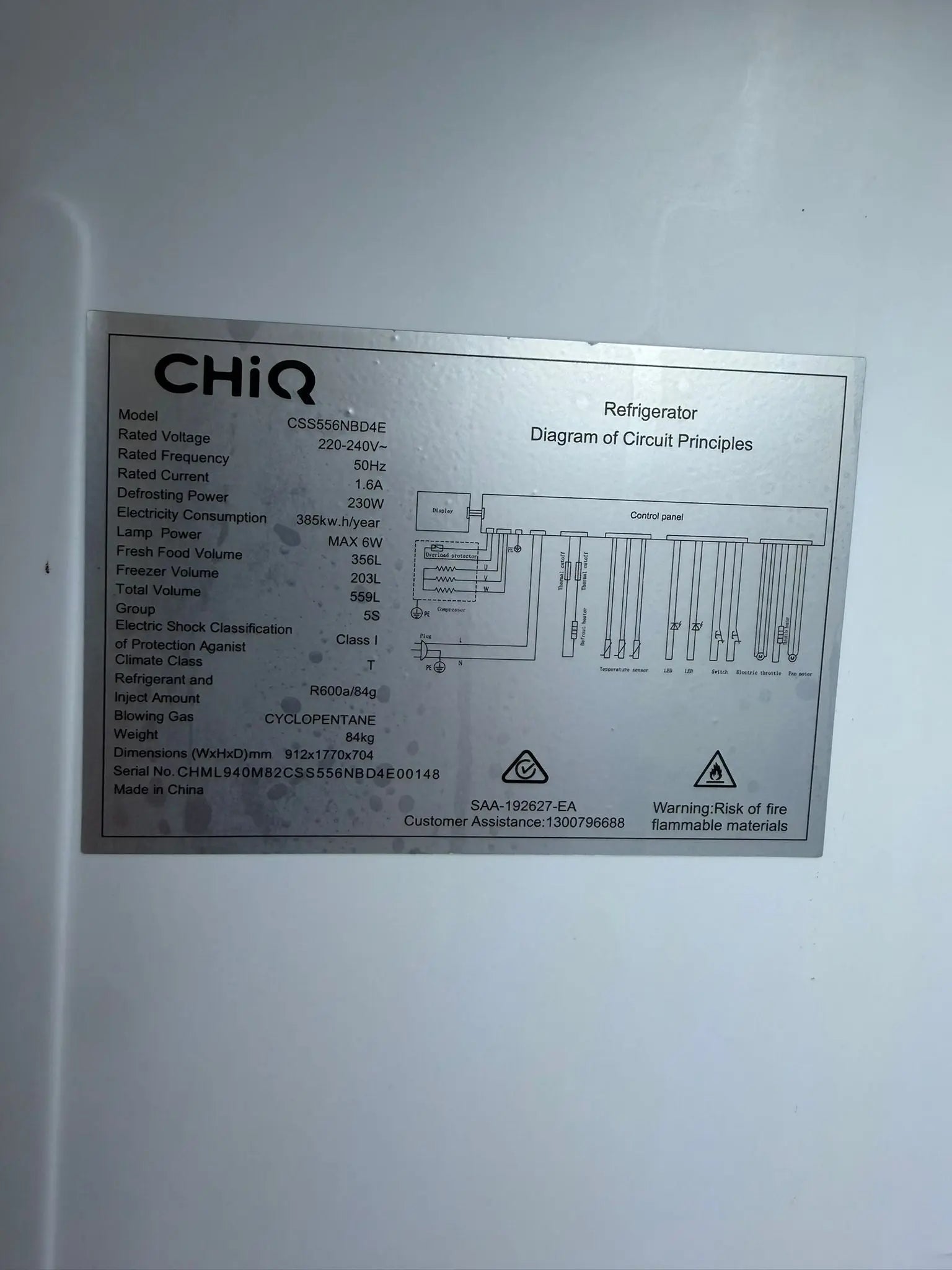 CHiQ 559L Fridge + F&P 8.5kg Washer Combo – Refurbished