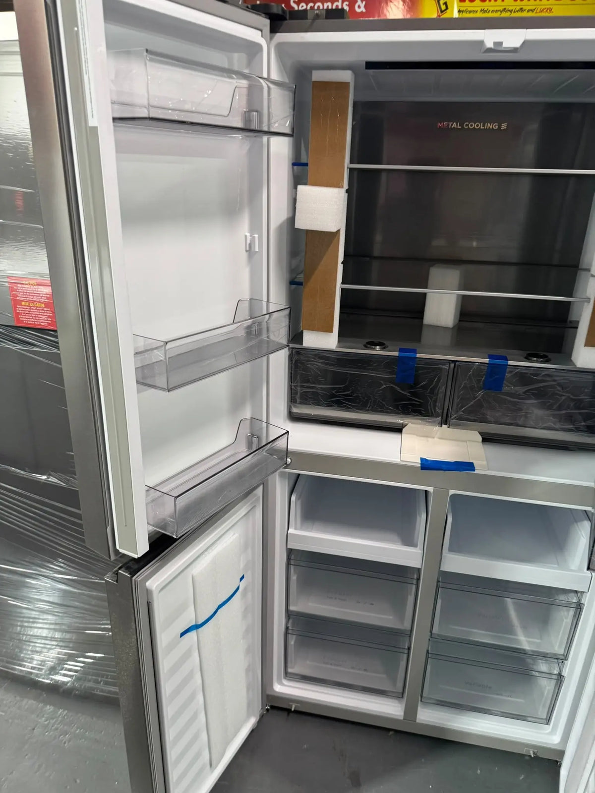 CHiQ 601L Silver Quad Door Fridge Freezer – Factory Second | SYDNEY