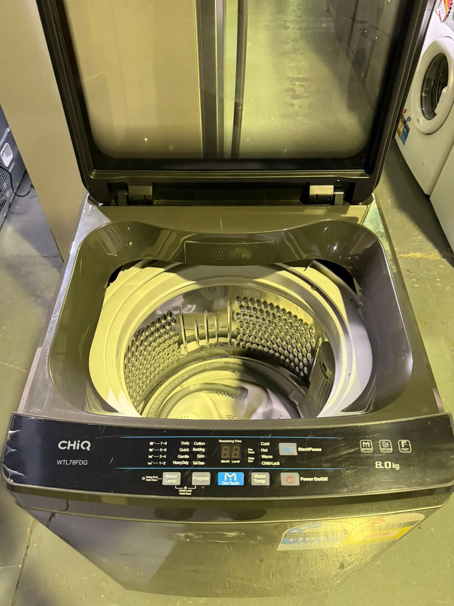 CHiQ 7.8KG Top Loader Washing Machine – WTL78FDG – Refurbished – Reliable & Compact | BRISBANE