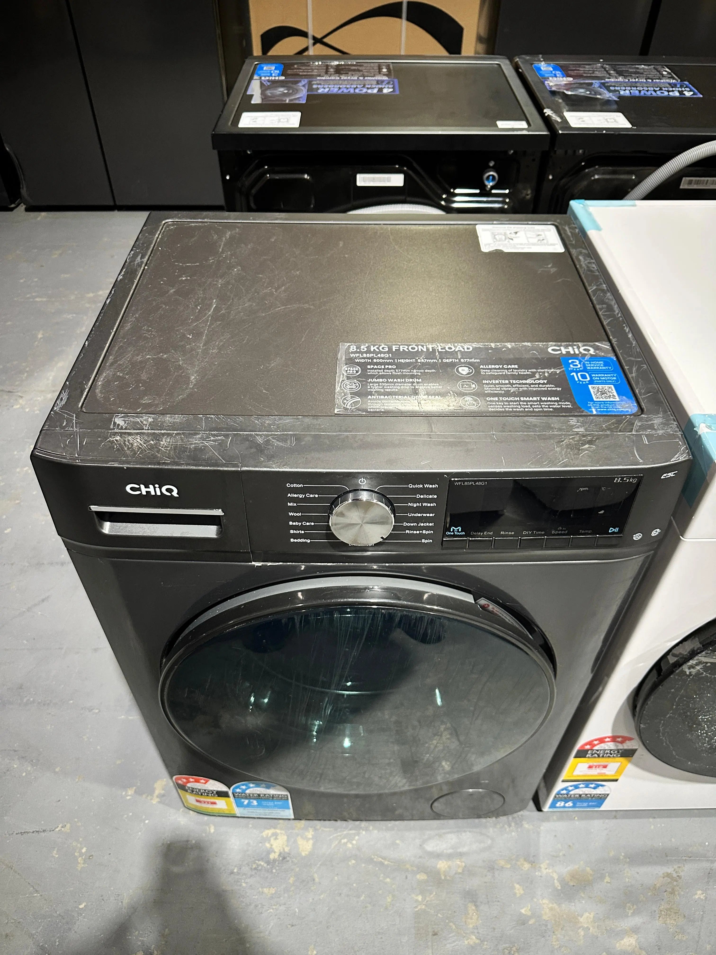CHiQ 8.5kg Front Load Washer in Gunmetal - Refurbished | ADELAIDE