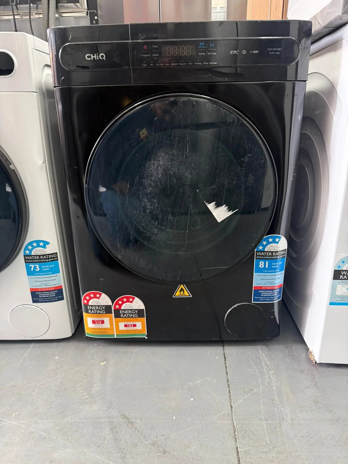 CHiQ 8.5kg Front Load Washing Machine WFL85SW1 – Refurbished (Inverter, 1400RPM, Space Pro 577mm Depth, Family Size) | MELBOURNE
