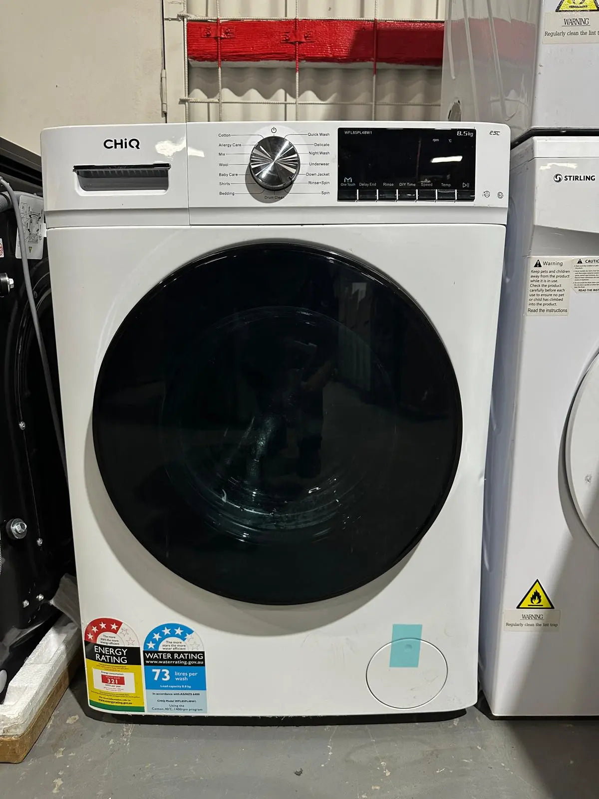 CHiQ 8.5kg Front Load Washing Machine – Refurbished (Inverter, 1400RPM, Steam Wash) | ADELAIDE