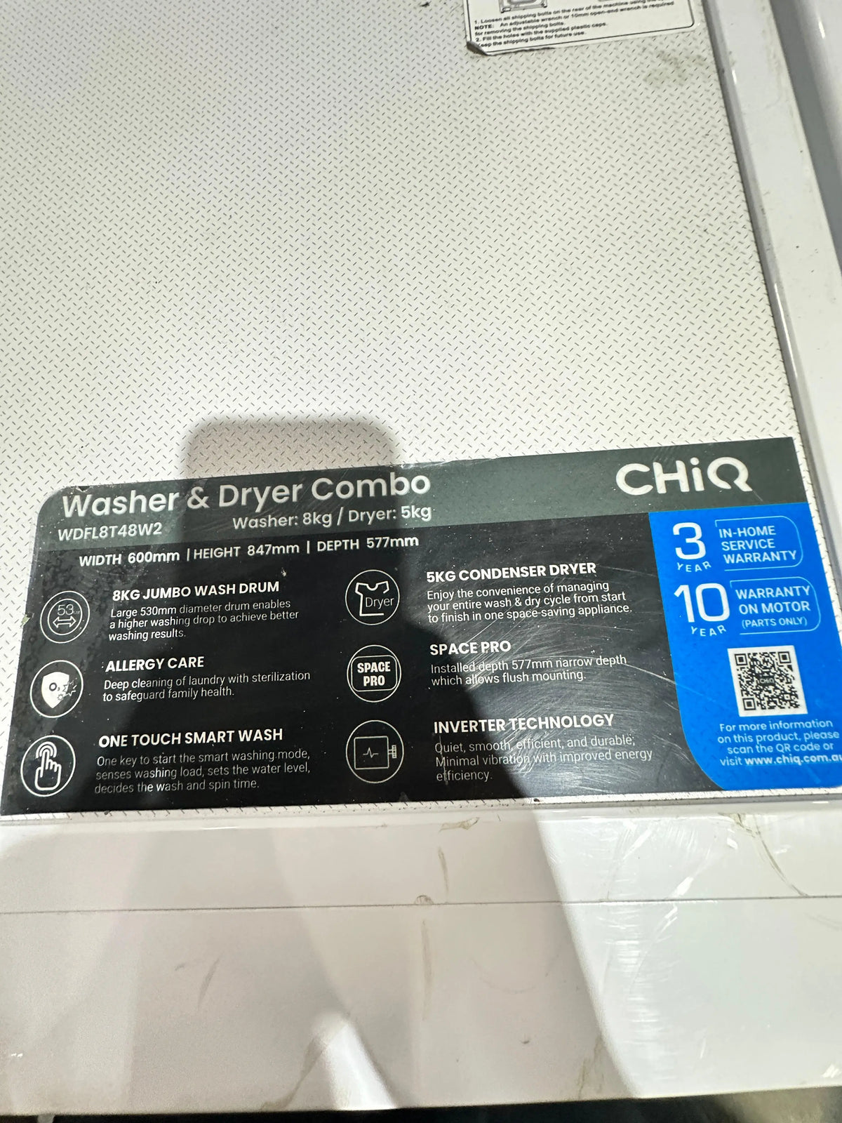 CHiQ 8.5kg Front Load Washing Machine – Washer Only – Refurbished | ADELAIDE