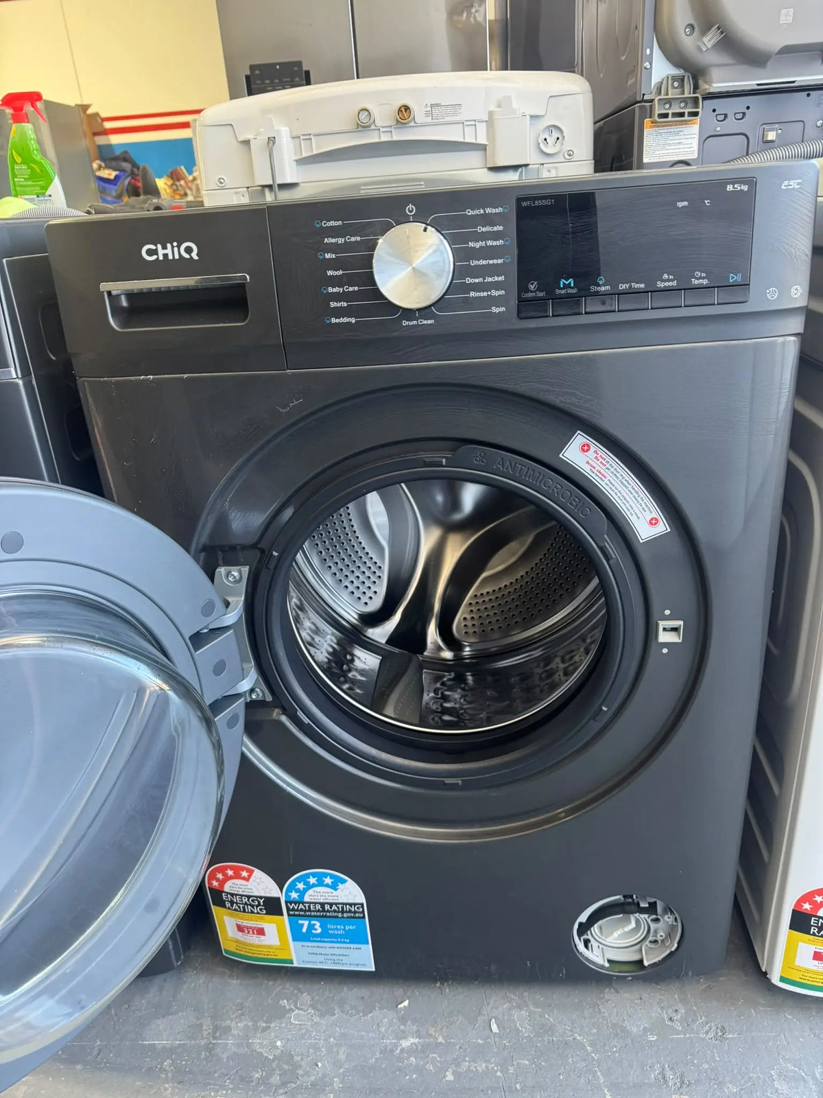 CHiQ 8.5kg Shadow Steel Front Load Washing Machine – Refurbished | PERTH