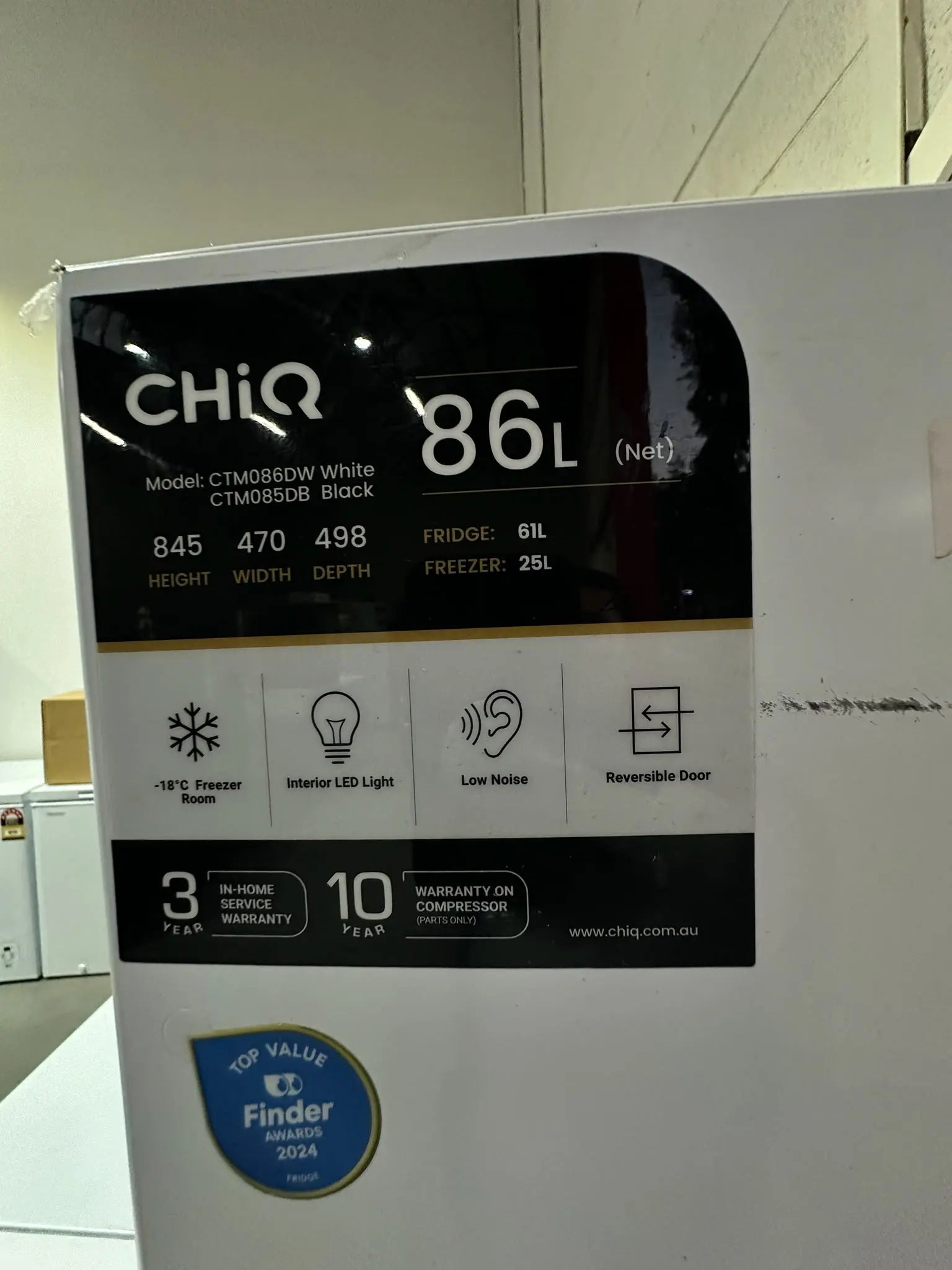 CHiQ 86L Top Mount Fridge Freezer (Factory Seconds)