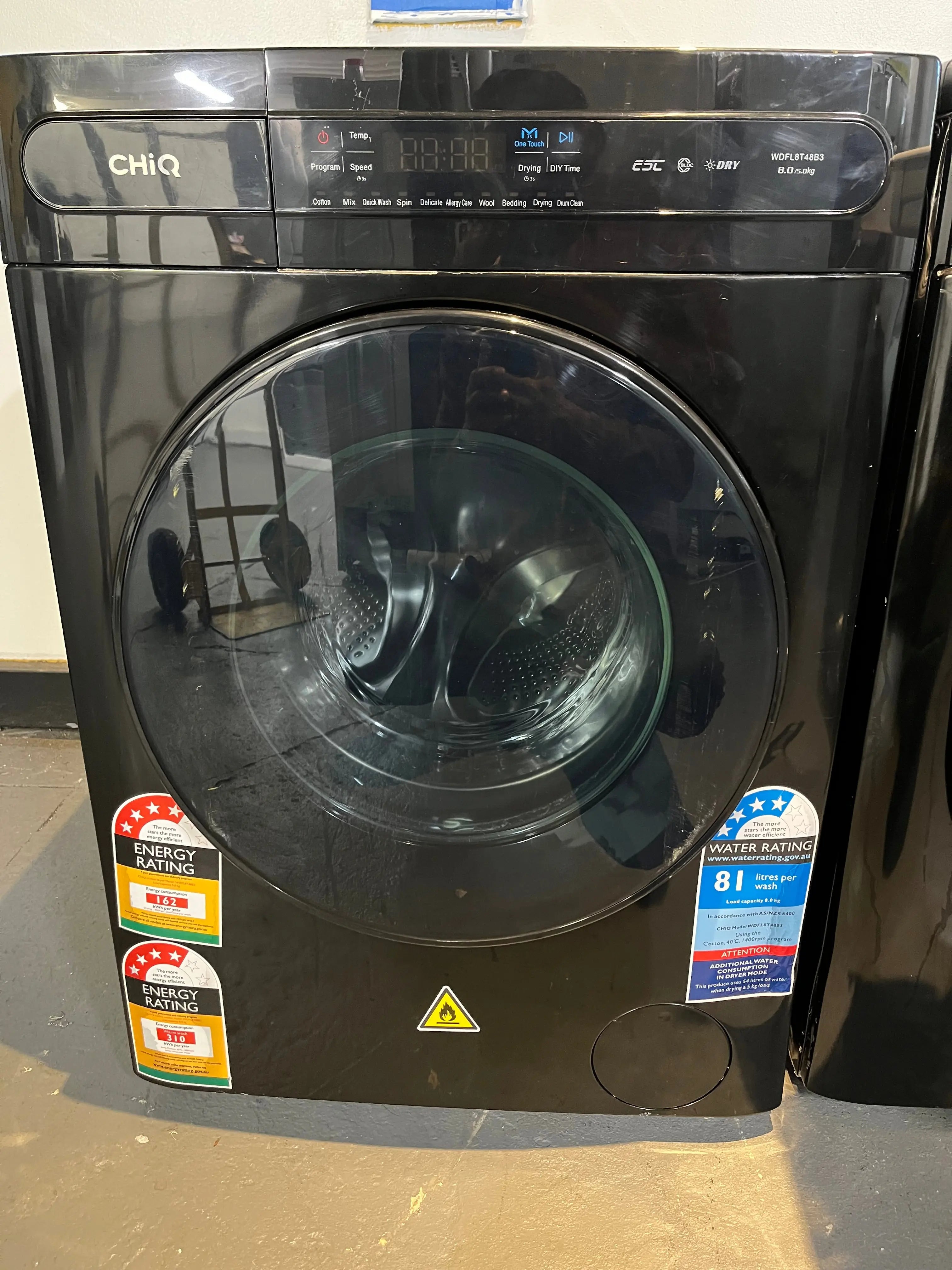 CHiQ 8kg Front Load Washing Machine WDFL8T48B3 – Inverter Motor, Steam Wash, 1400RPM | ALEXANDRIA