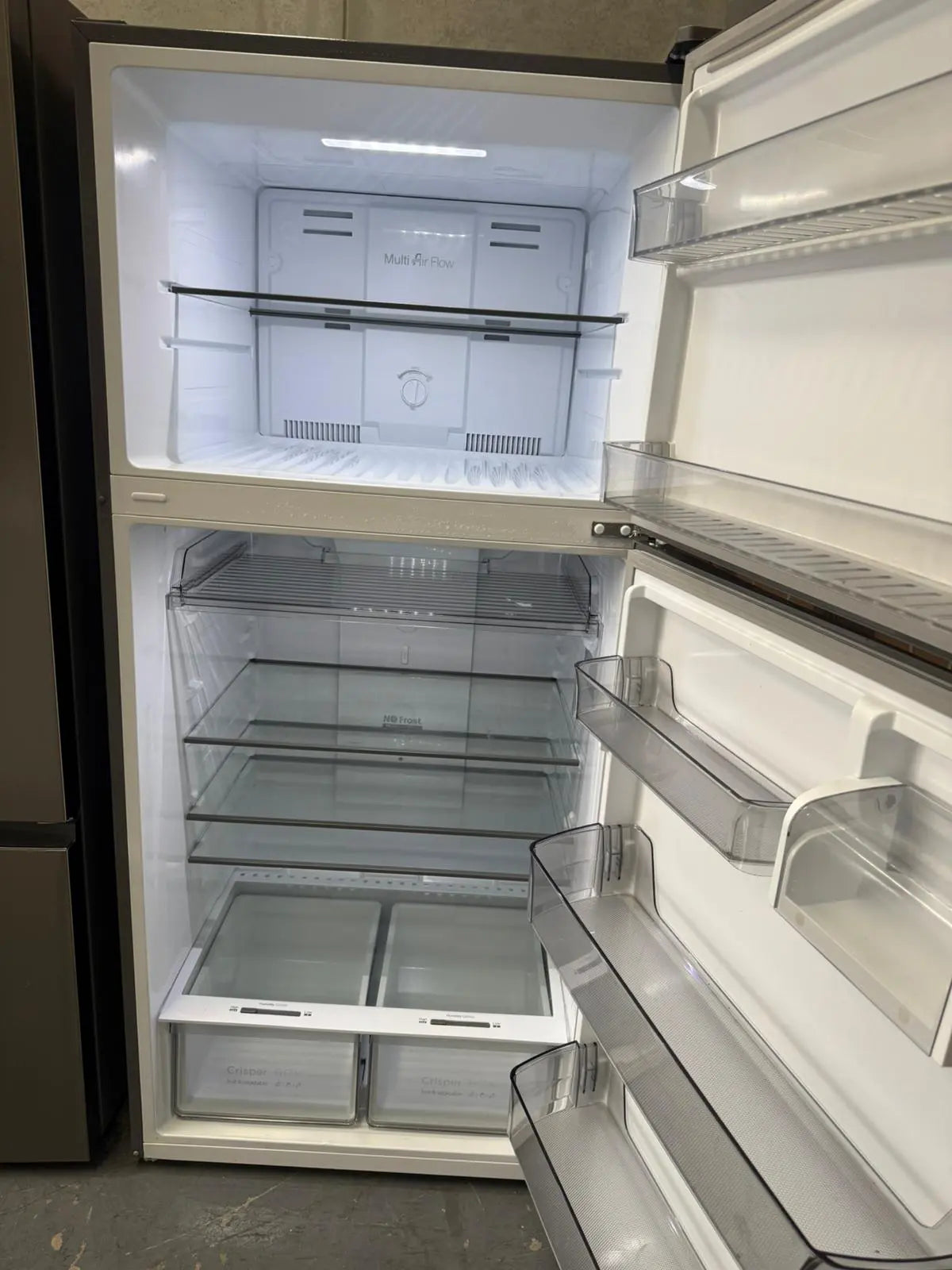 CHiQ Stainless Steel Top Mount Fridge Freezer with Digital Control Panel – Refurbished