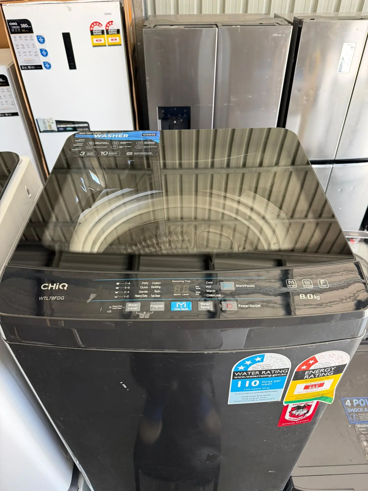 CHiQ WTL78FDG 8kg Refurbished Top Load Washer | BRISBANE