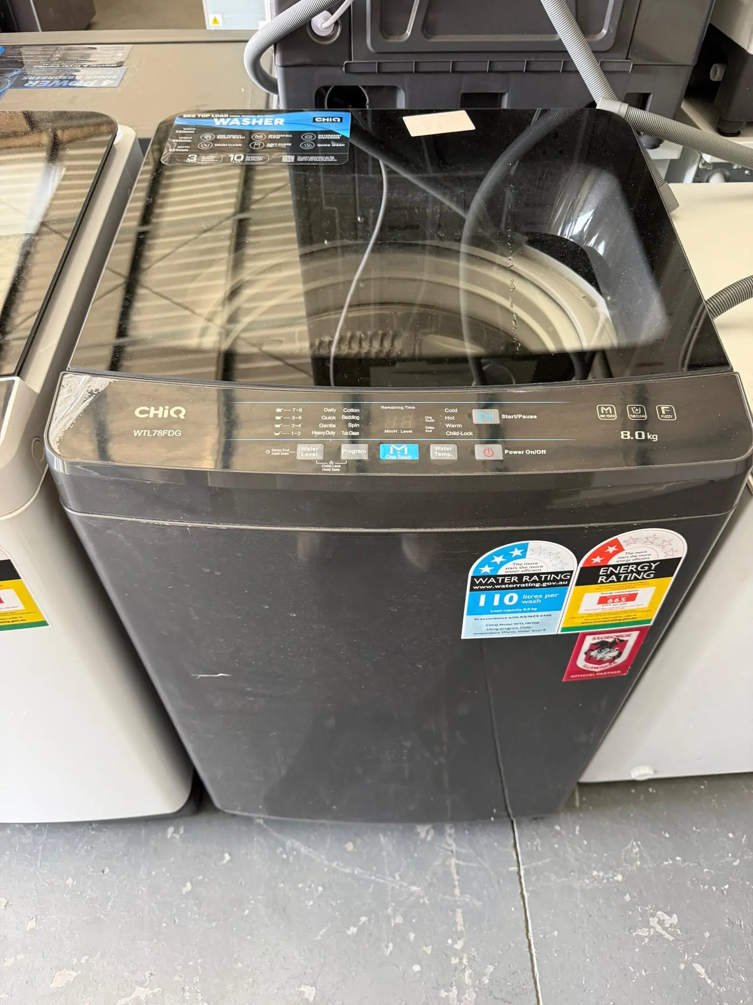 CHiQ WTL78FDG 8kg Refurbished Top Load Washing Machine | BRISBANE