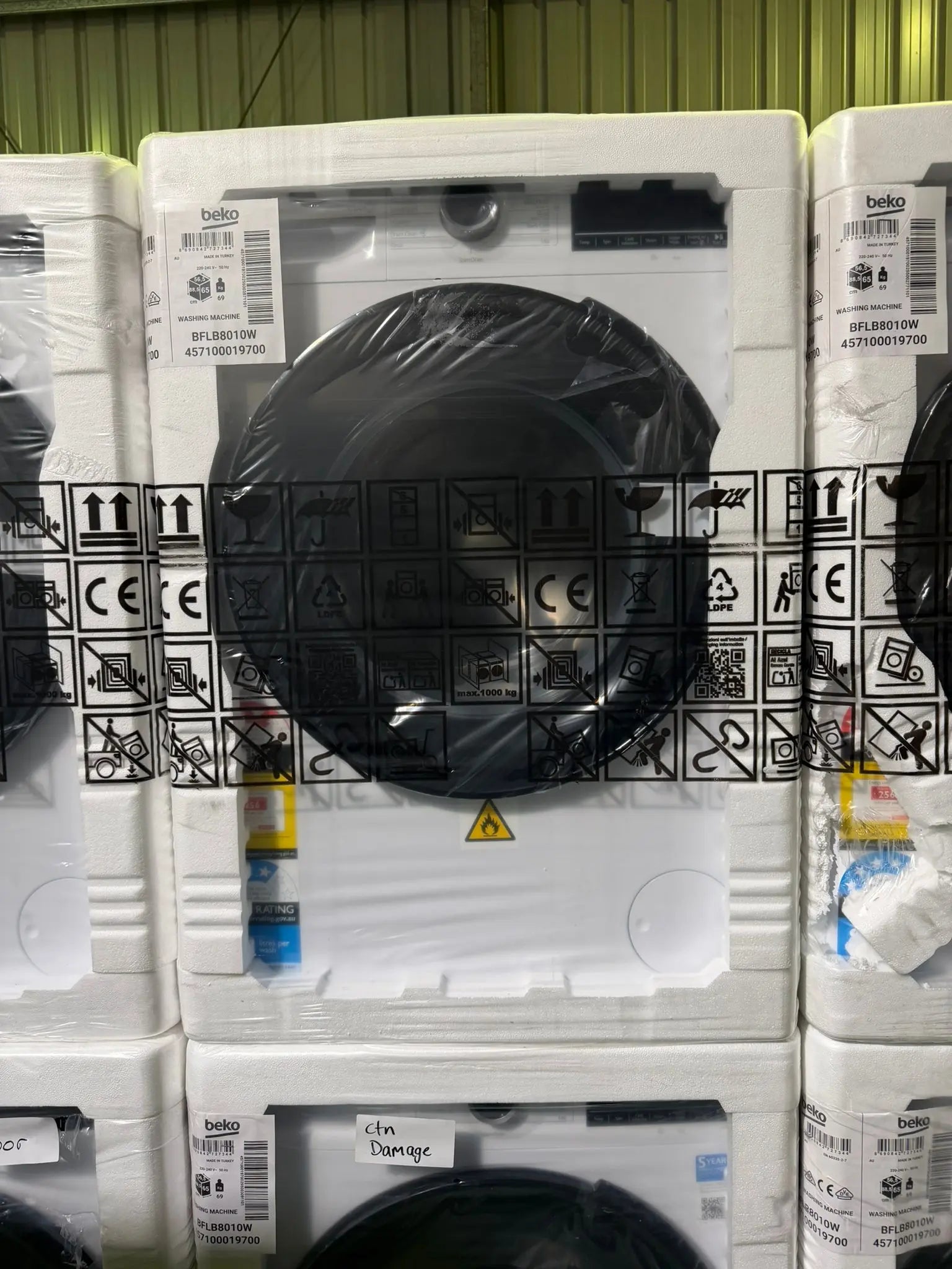 Carton Damage Beko BFLB8010W 8kg Front Load Washer White Carton Damage | BRISBANE