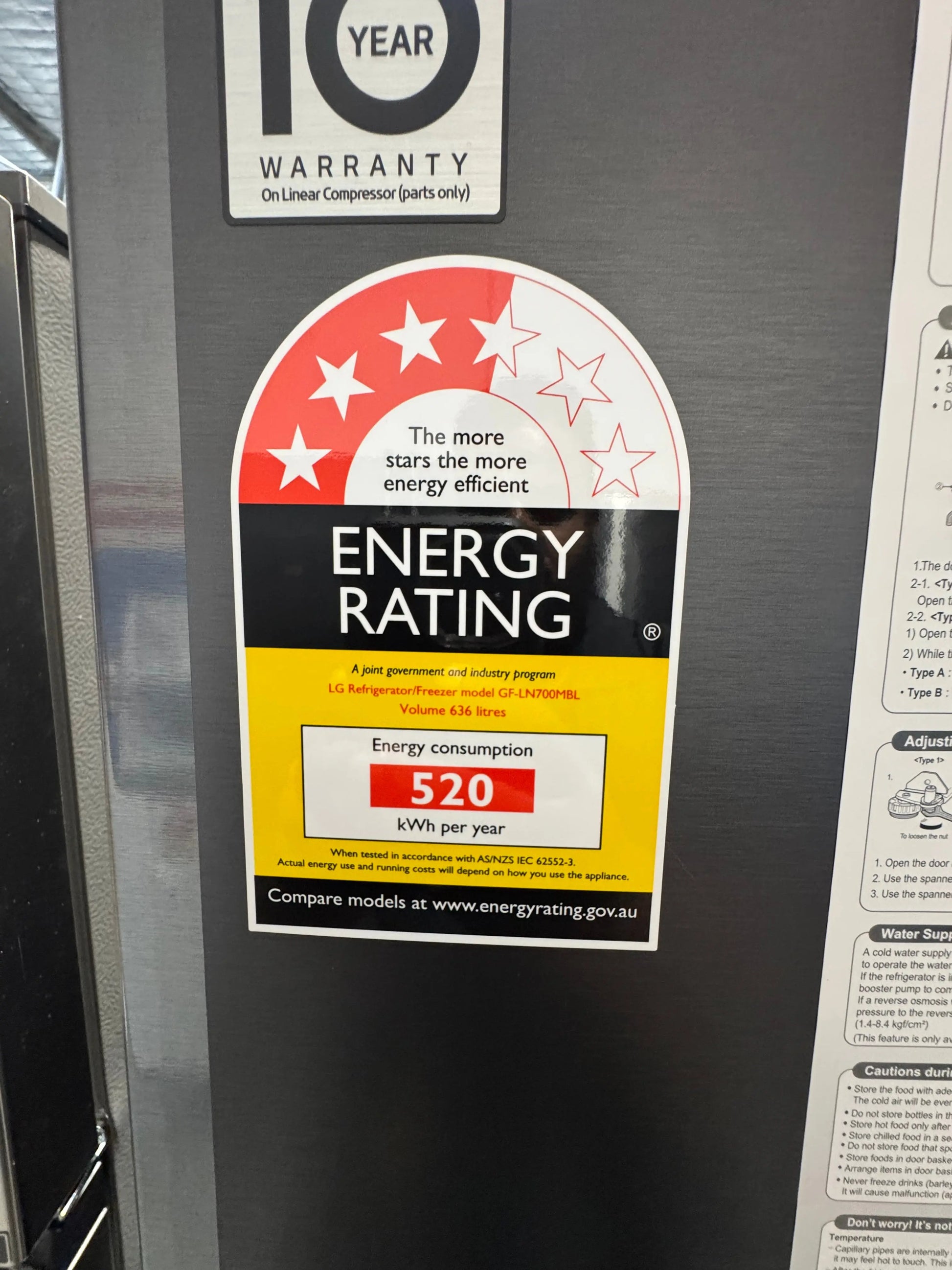 Cartoon damaged LG 636 Litres fridge freezer | PERTH