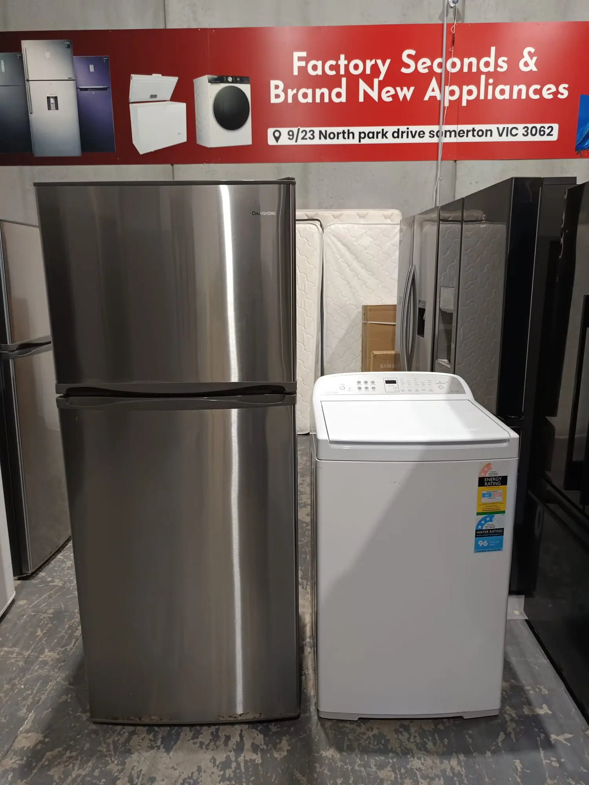 Changhong 400L Fridge Freezer + Fisher & Paykel 8.5kg Top Load Washing Machine – Refurbished | MELBOURNE