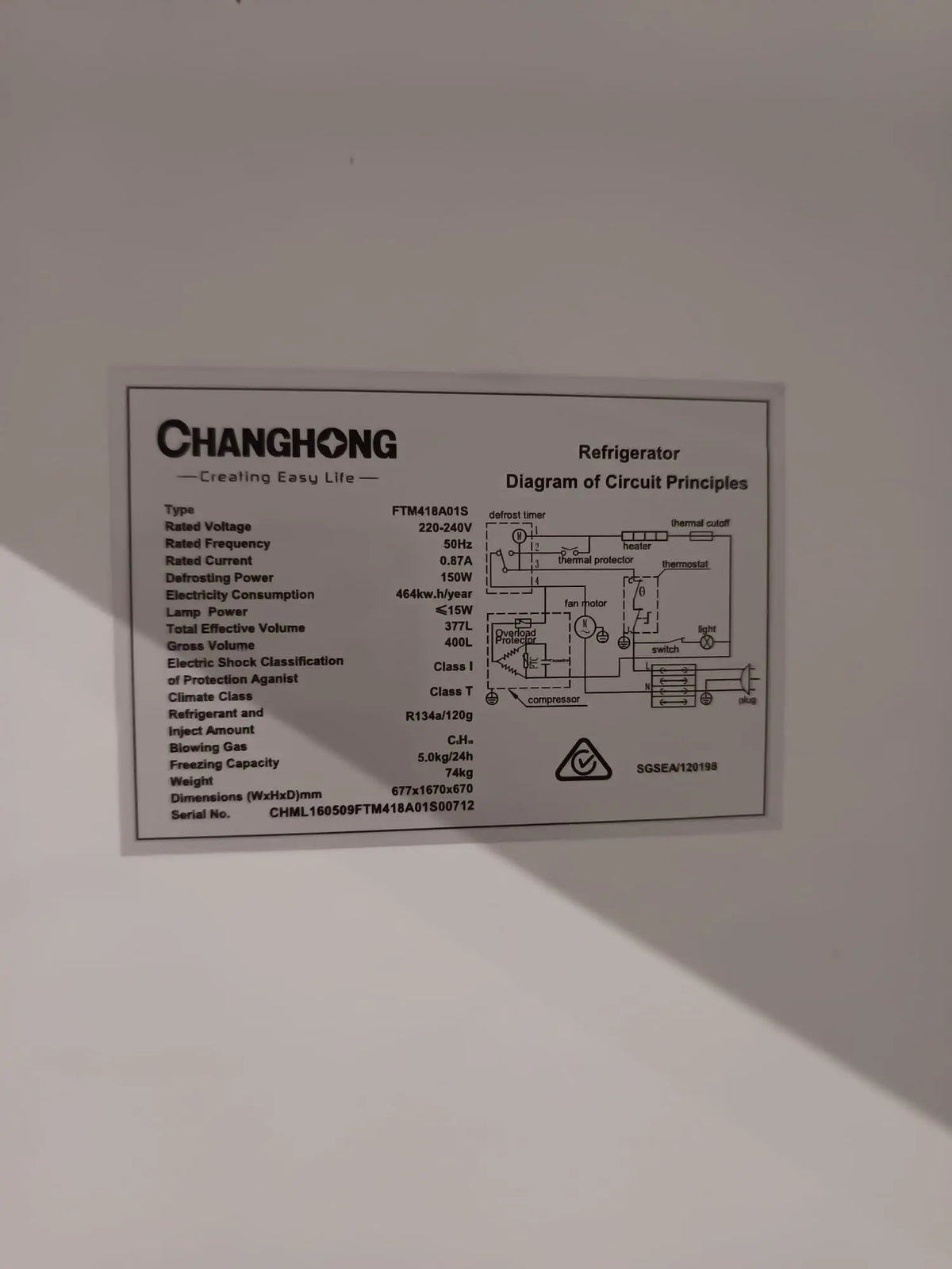 Changhong 400L Fridge Freezer – Refurbished | MELBOURNE