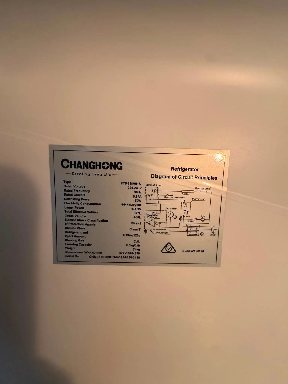 Changhong 400L Refrigerator – Refurbished | SYDNEY