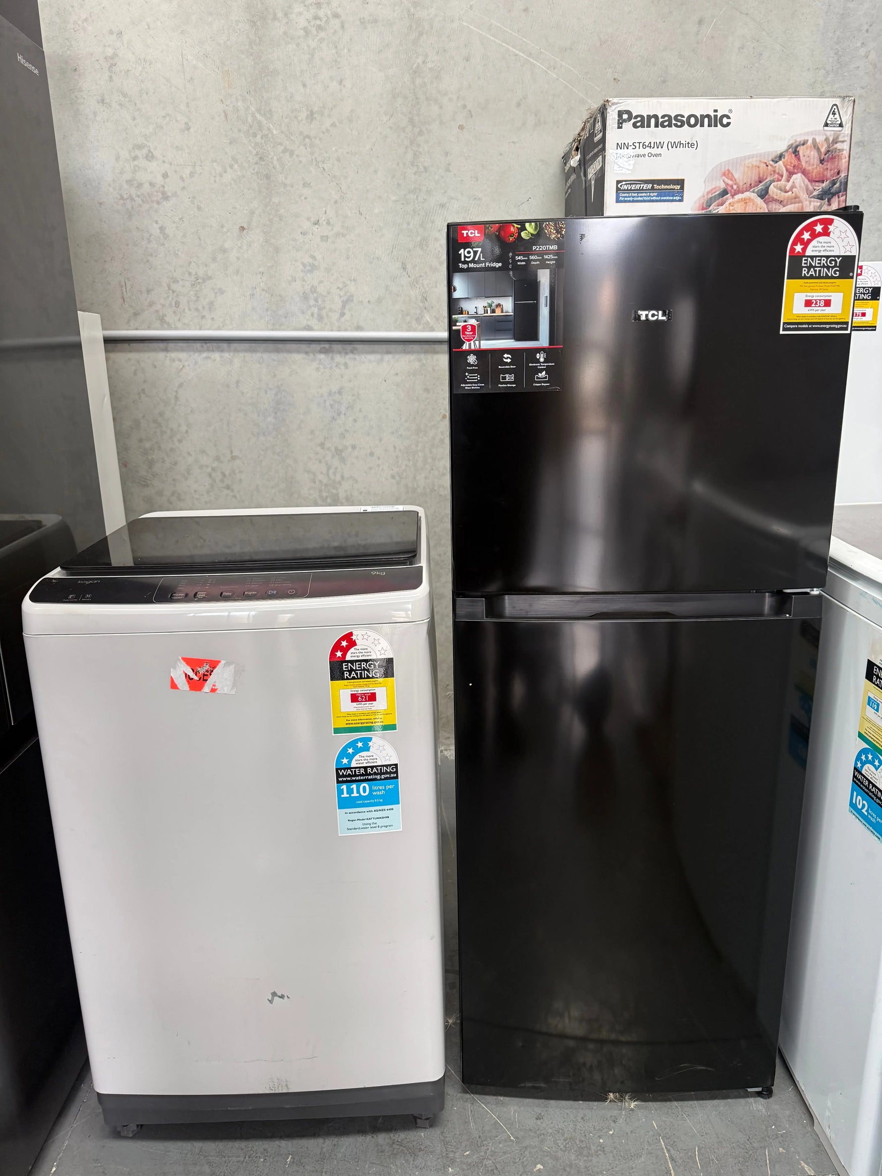 ChiQ 220L Fridge + Kogan 9kg Washing Machine Bundle | MELBOURNE