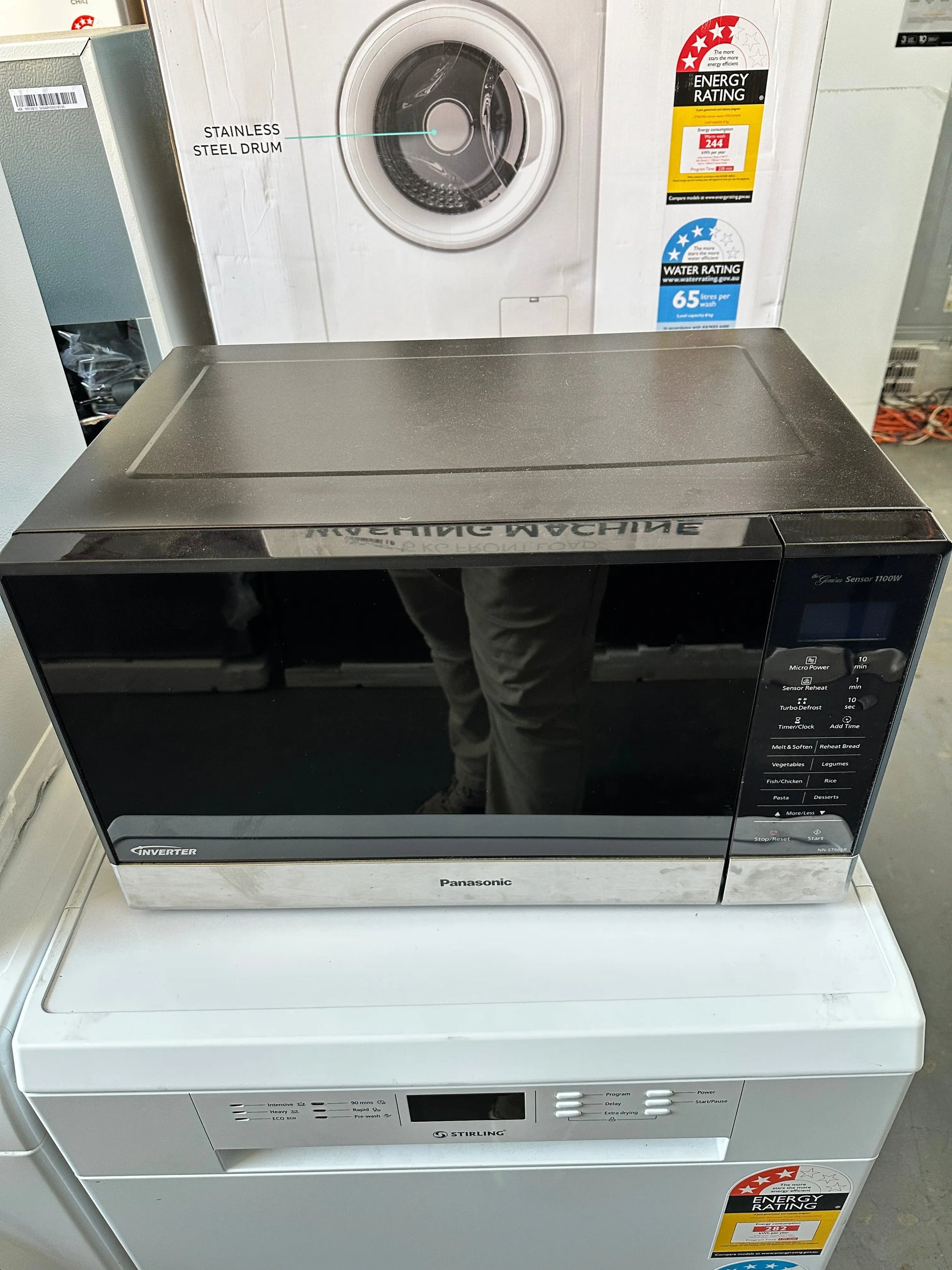 Chiq 202 litres top mount fridge brand new (1 year warranty), Chiq 86 litres bar fridge(6 months warranty), Panasonic 32 litres microwave (3 months warranty) | Lucky white goods