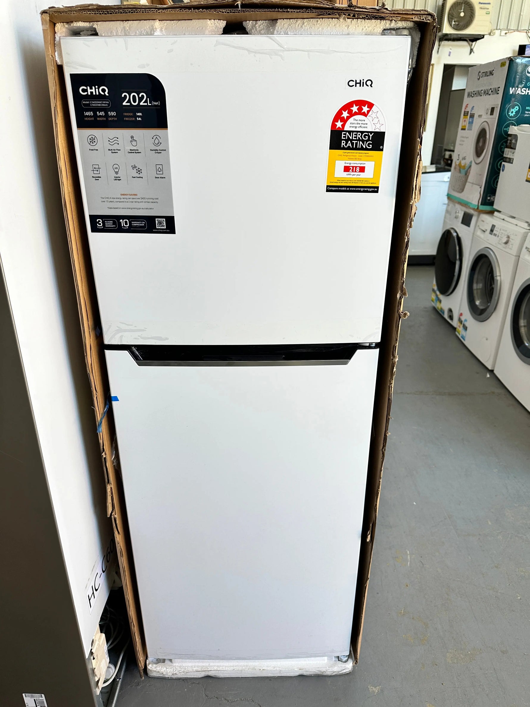 Chiq 202 litres top mount fridge brand new (1 year warranty), Chiq 86 litres bar fridge(6 months warranty), Panasonic 32 litres microwave (3 months warranty) | Lucky white goods