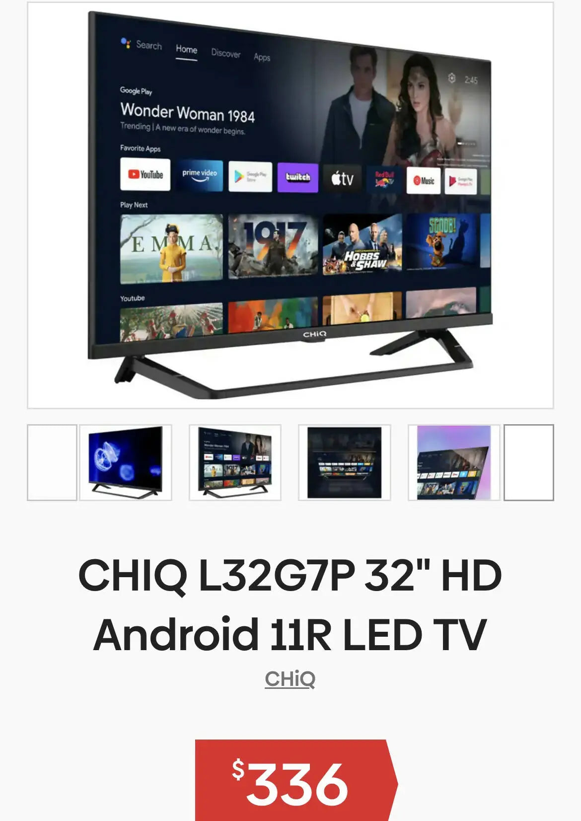 Chiq 32 Inc android smart Tv ADELAIDE