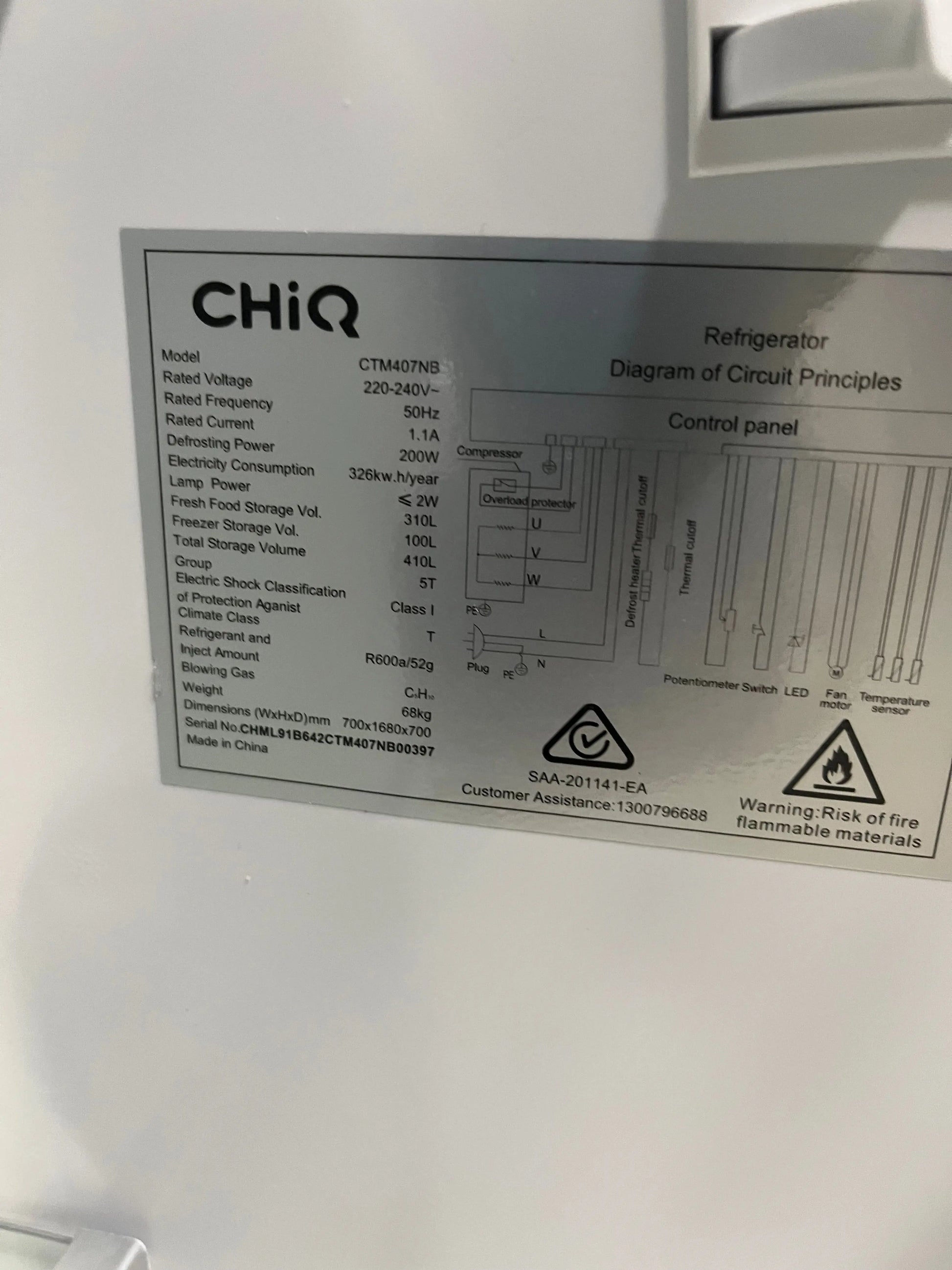 Chiq 410L fridge freezer Stirling 8 kgs washing machine | ALEXANDRIA