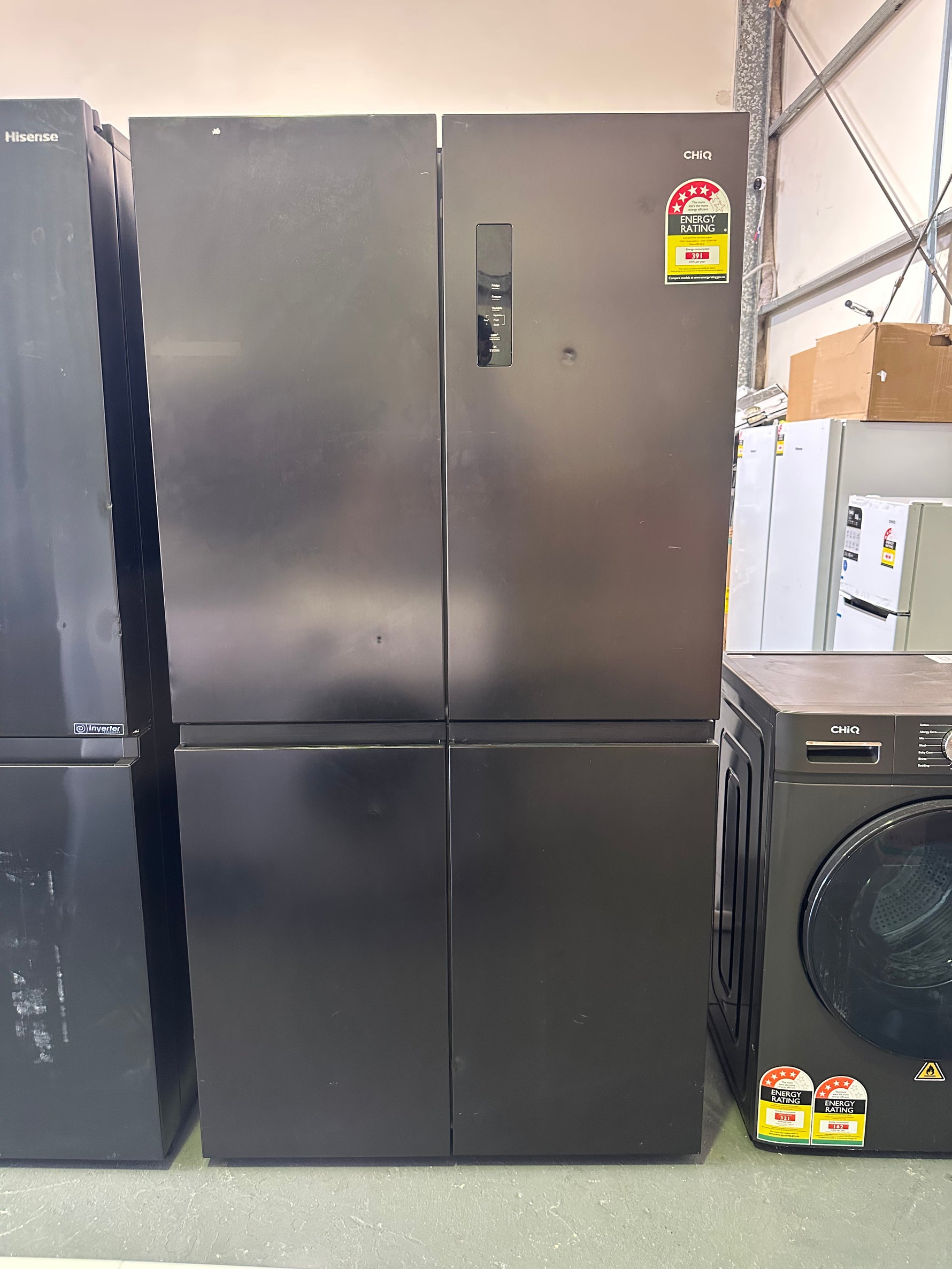 Chiq 601 L Quad door refrigerator and 8.5 KG washer combo (Refurbished) | BRISBANE