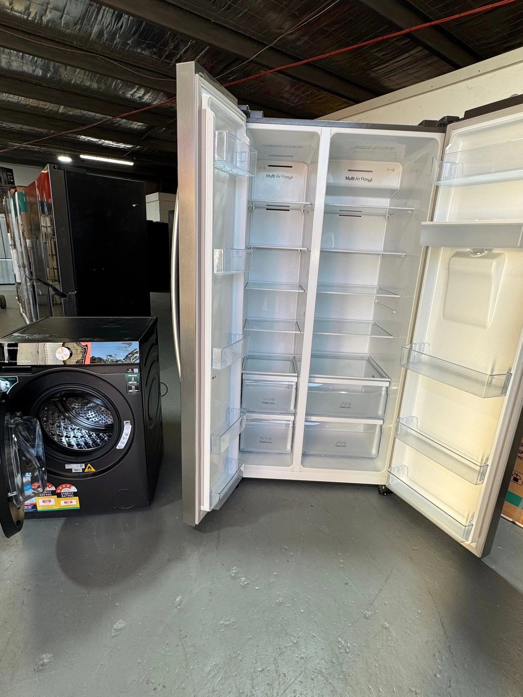 Combo Deal refurbished Hisense 578 litres fridge freezer and Hisense 10 kg washing machine | SYDNEY