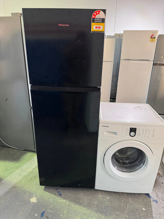 Combo Hisense 326 Litres Fridge Freezer and Samsung 7 Kgs Washing Machine | PERTH