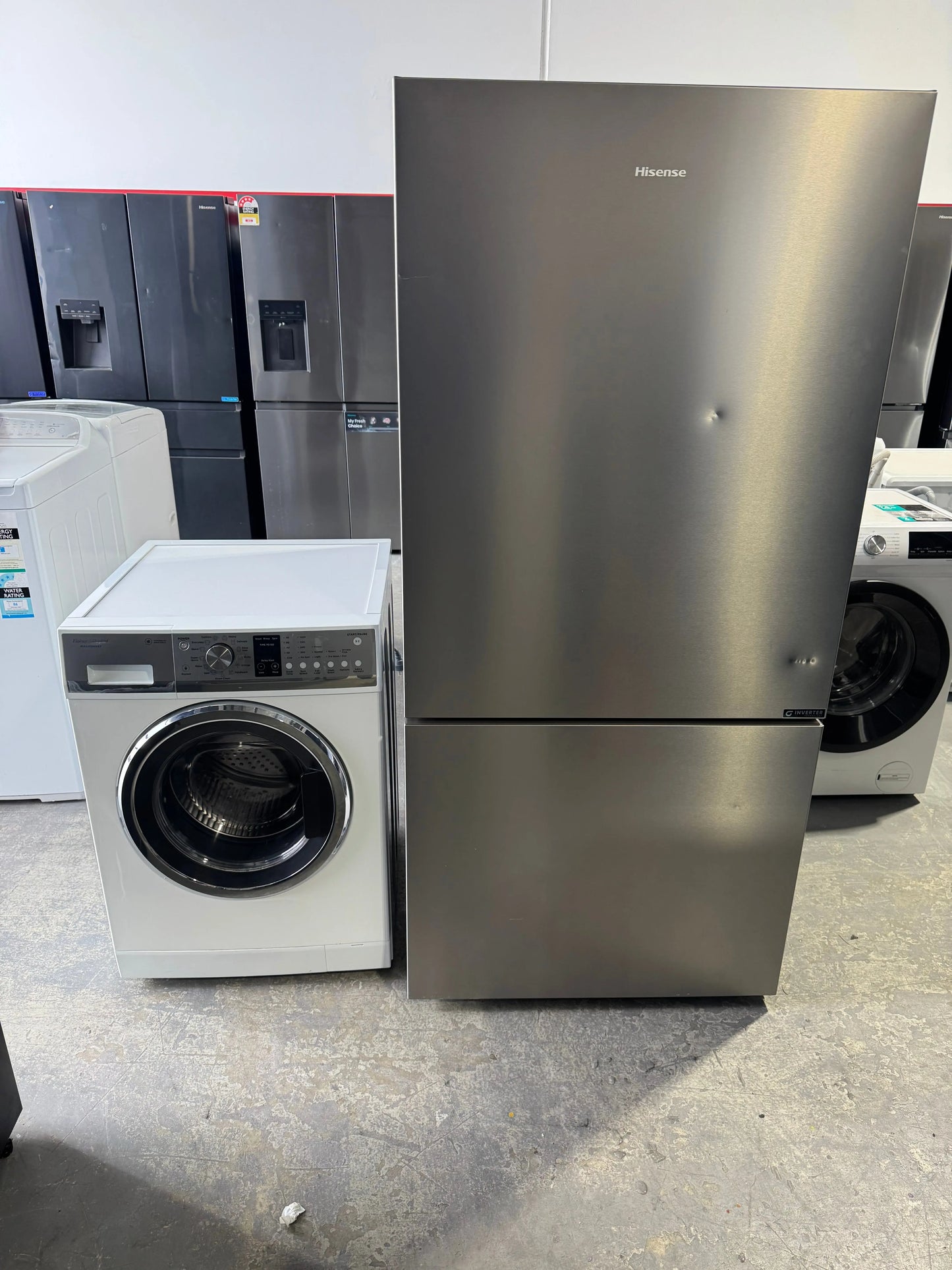 Combo Refurbished Hisense 503L fridge freezer and Fisher & Paykel 8.5Kgs washer | PERTH