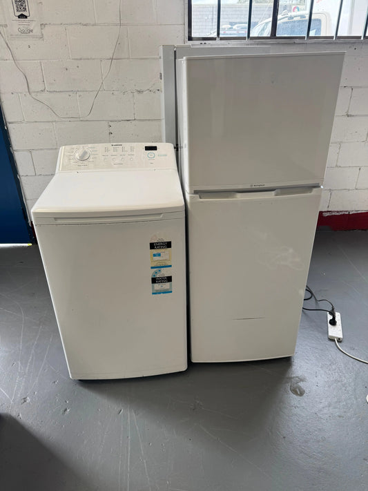 Combo Refurbished Westinghouse 230 ltr fridge freezer & Simpson 5.5 kg top loader washer | SYDNEY