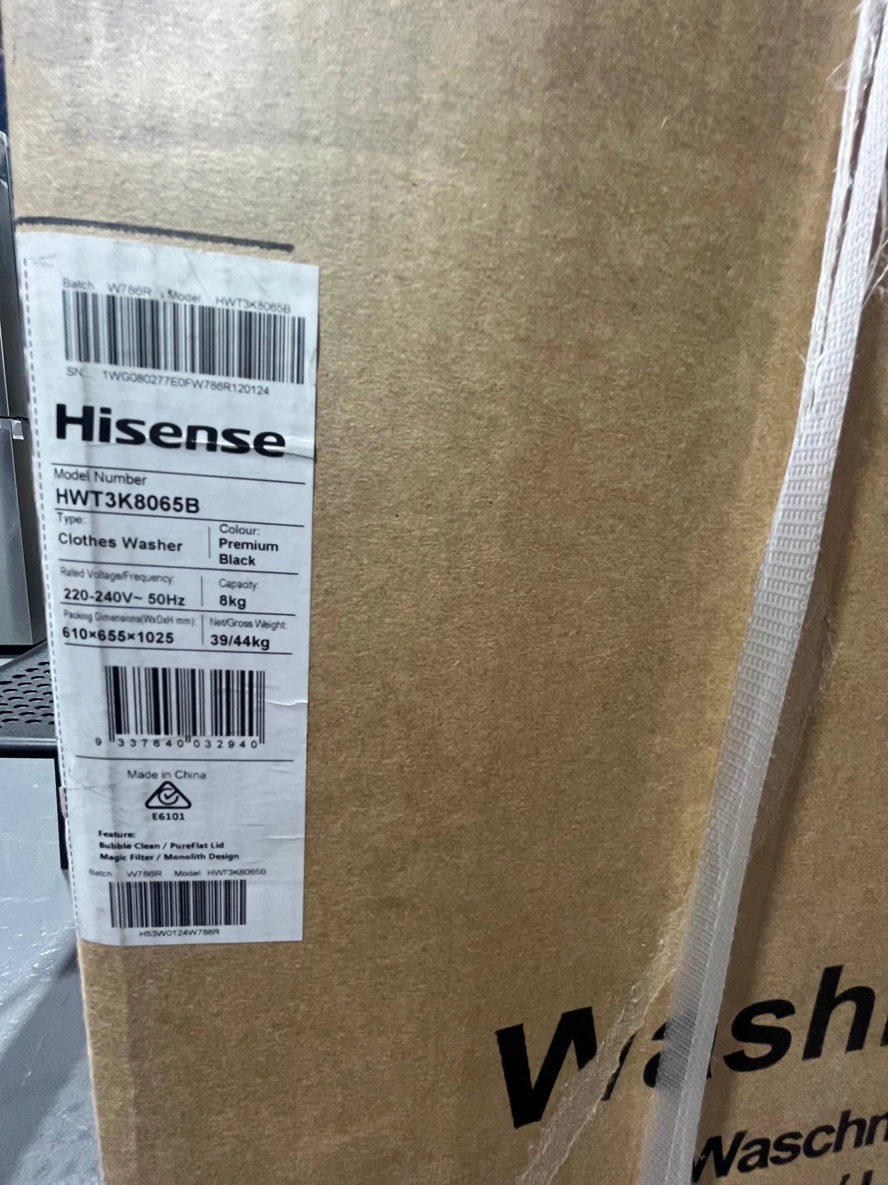 Combo — Factory Second Hisense 8kg Top Load Washer HWT3K8065B + RefurbishedCHiQ Top Mount Fridge CTM347NB5E | ALEXANDRIA