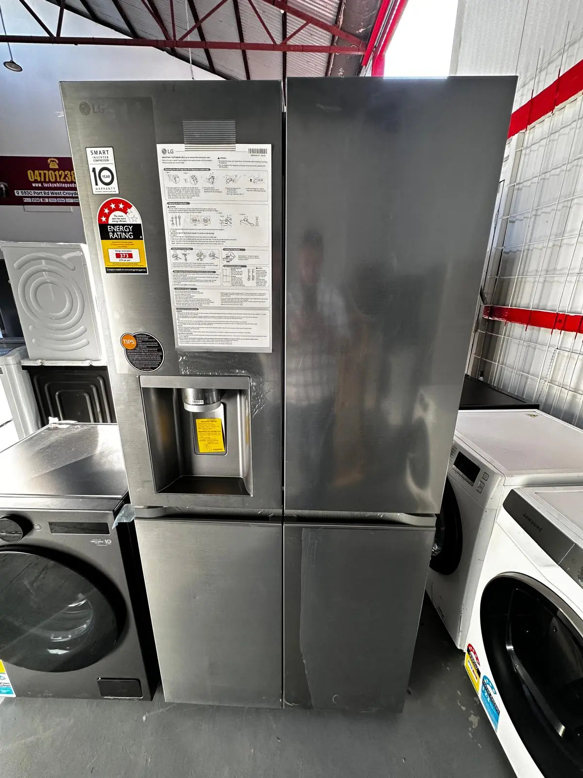 Combo – LG 506 L Quad Door Fridge Freezer + LG 10 kg Front Load Washer | ADELAIDE