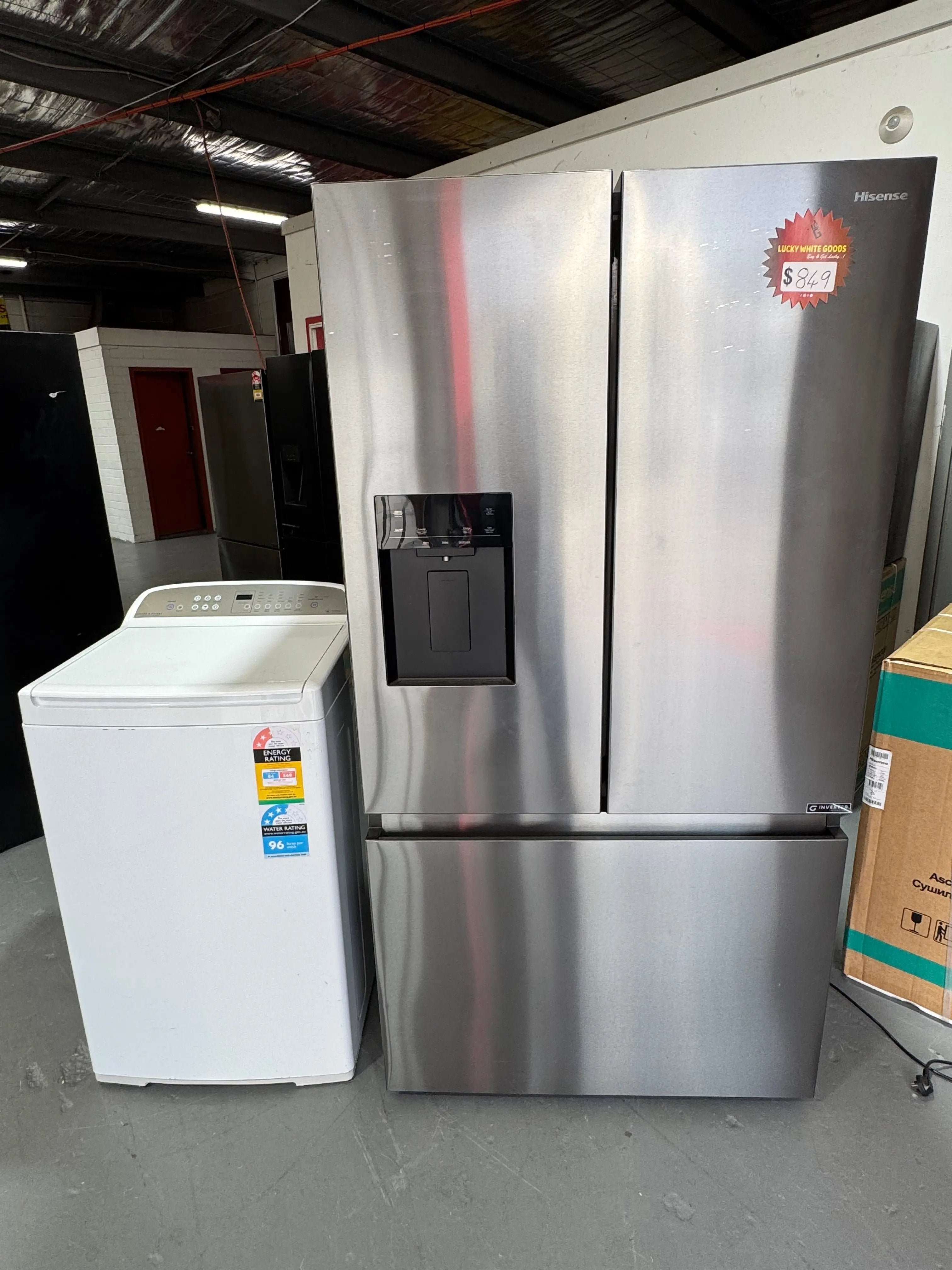 Combo deal refurbished Hisense 634 litres fridge freezer and fisher and paykel 8.5kg washer | SYDNEY
