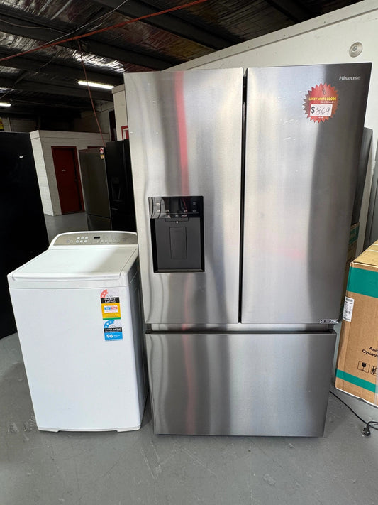 Combo deal refurbished Hisense 634 litres fridge freezer and fisher and paykel 8.5kg washer | SYDNEY