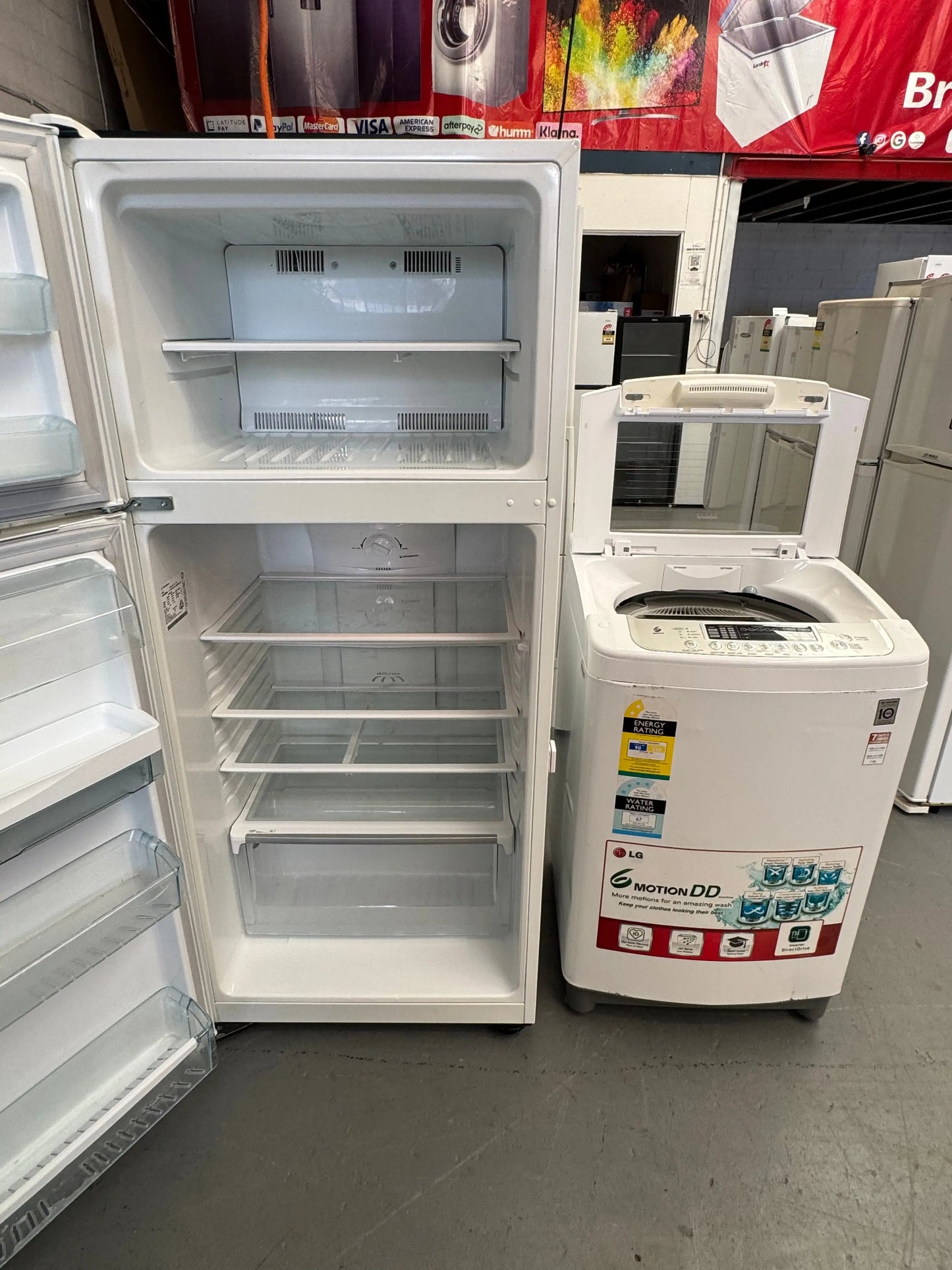 Combo refurbished Westinghouse 420 litres fridge freezer and LG 6.5kg washing machine | SYDNEY