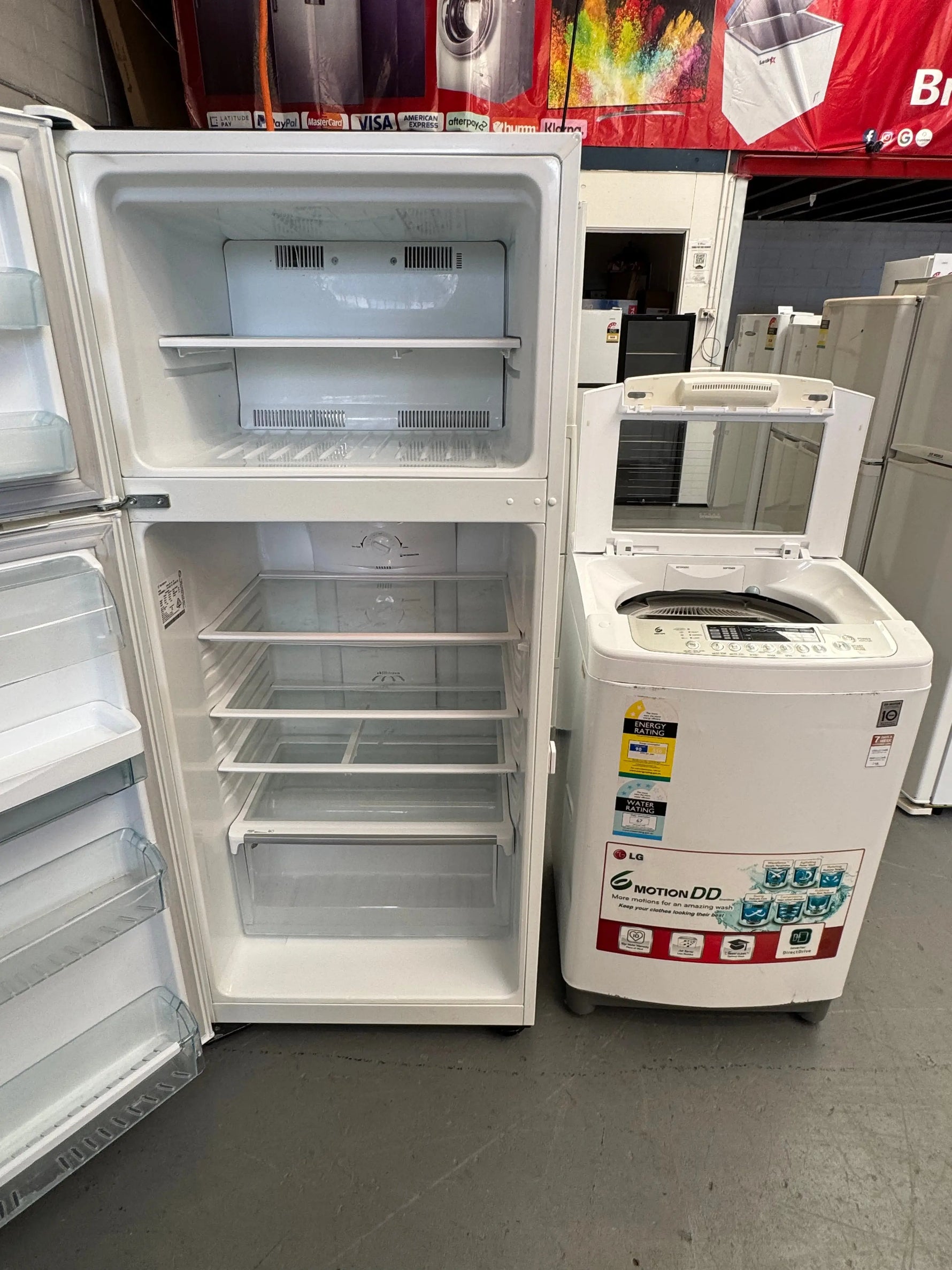 Combo refurbished Westinghouse 420 litres fridge freezer and LG 6.5kg washing machine | SYDNEY