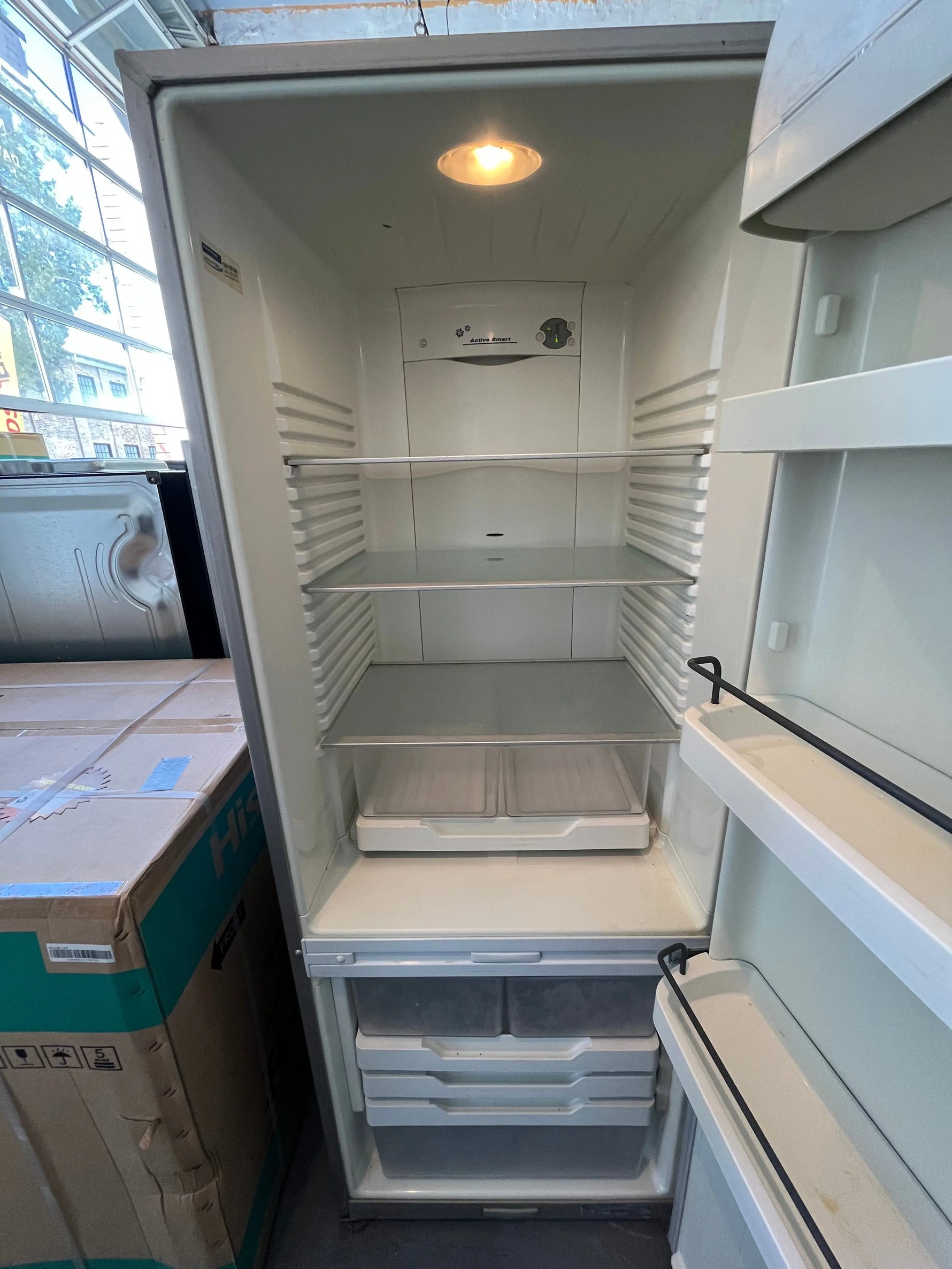 Combo:Refurbished Fisher & Paykel E402B Refrigerator Fridge + Refurbished Samsung WA65F5S2URW Top Load Washing Machine | ALEXANDRIA