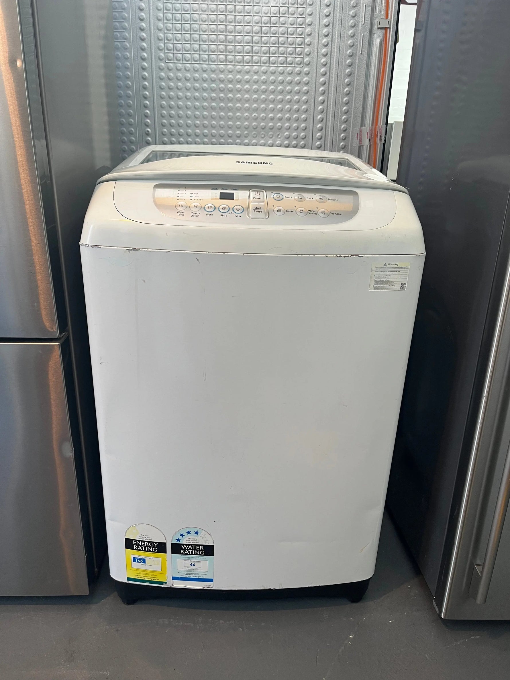 Combo:Refurbished Fisher & Paykel E402B Refrigerator Fridge + Refurbished Samsung WA65F5S2URW Top Load Washing Machine | ALEXANDRIA