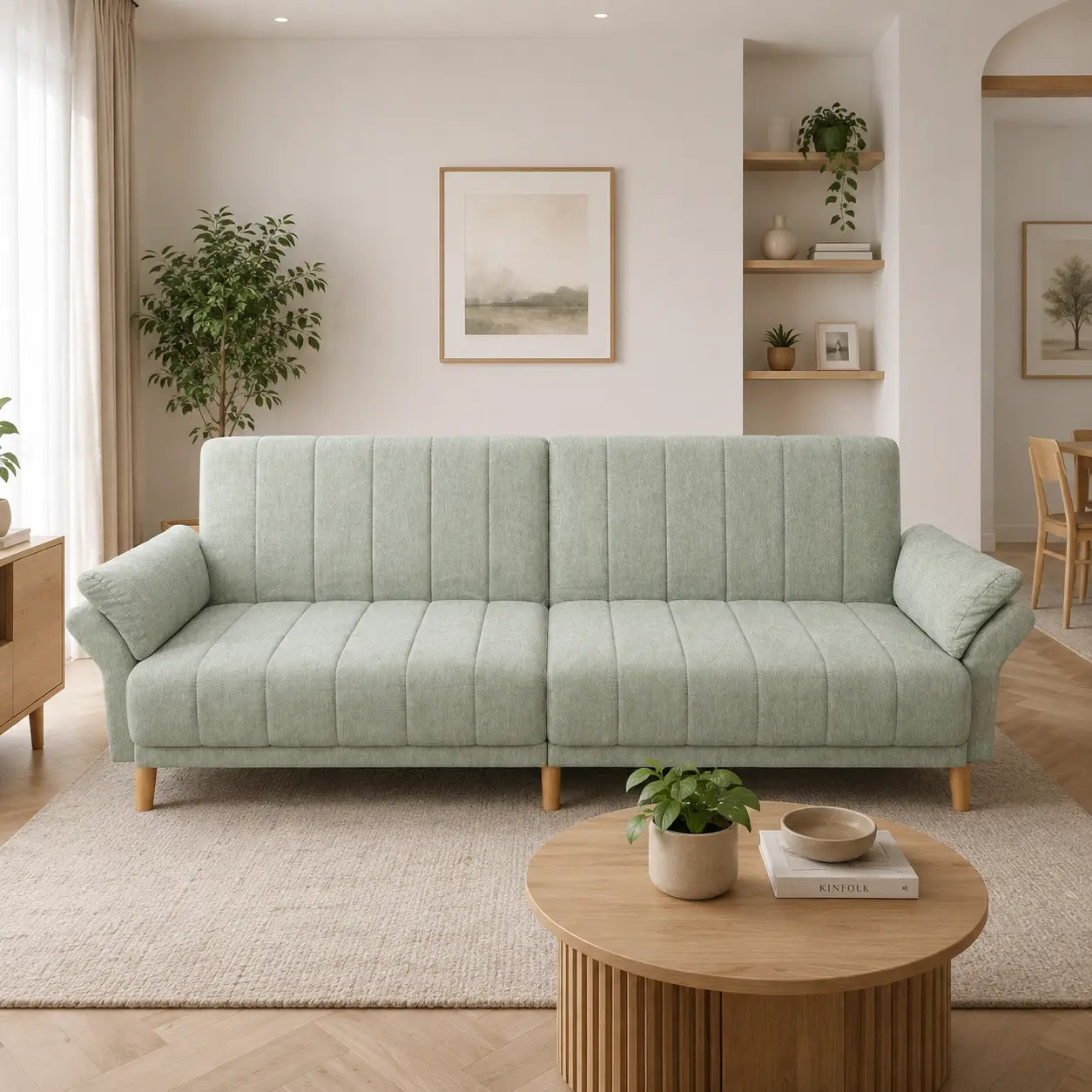 Convertible Sofa Bed Futon – Fabric 3-Seater Sofa | MELBOURNE