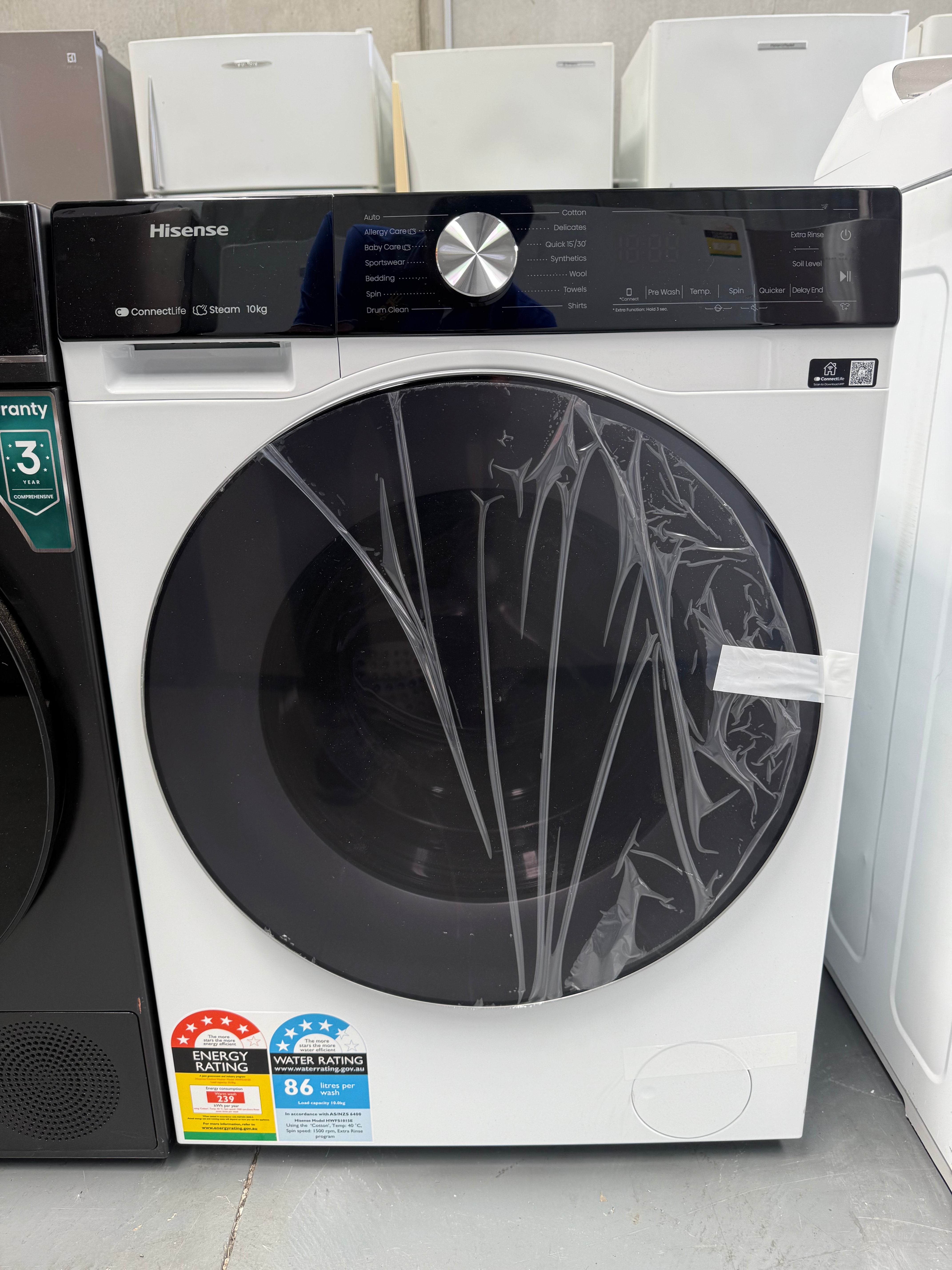 Hisense 10kg Front Load Washing Machine – Factory Seconds | HWFS1015E