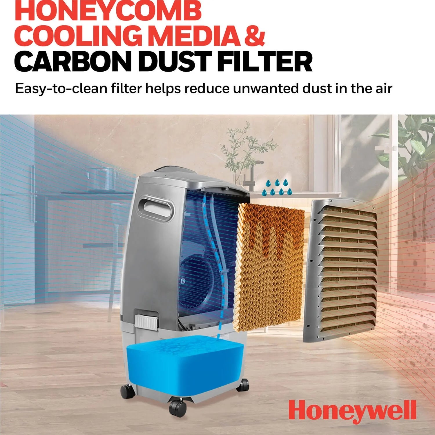 Honeywell 525 CFM Indoor Portable Evaporative Air Cooler | BRISBANE