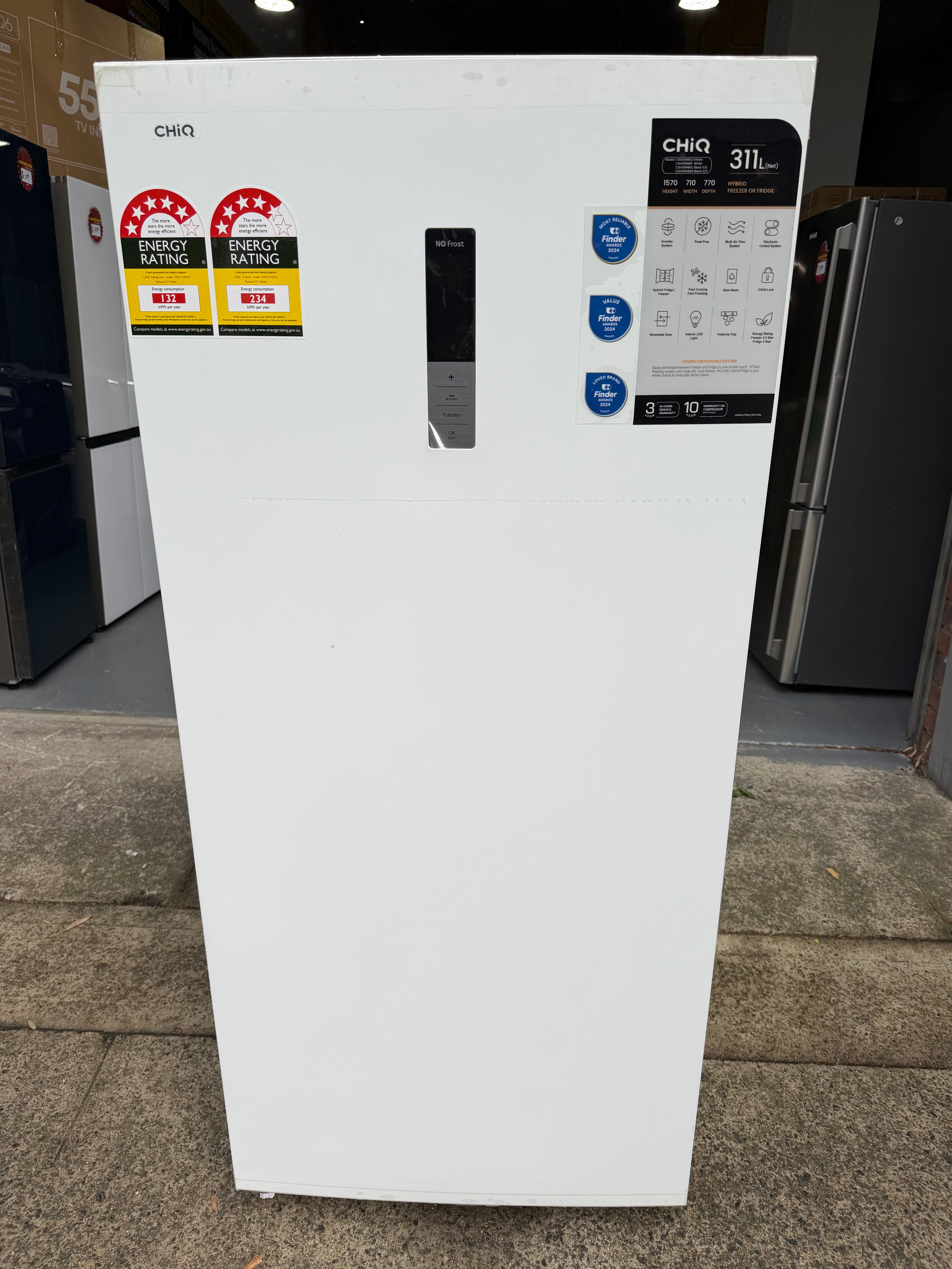 Factory seconds chiq 311 liters upright freezer hybrid fridge or freezer | ALEXANDRIA