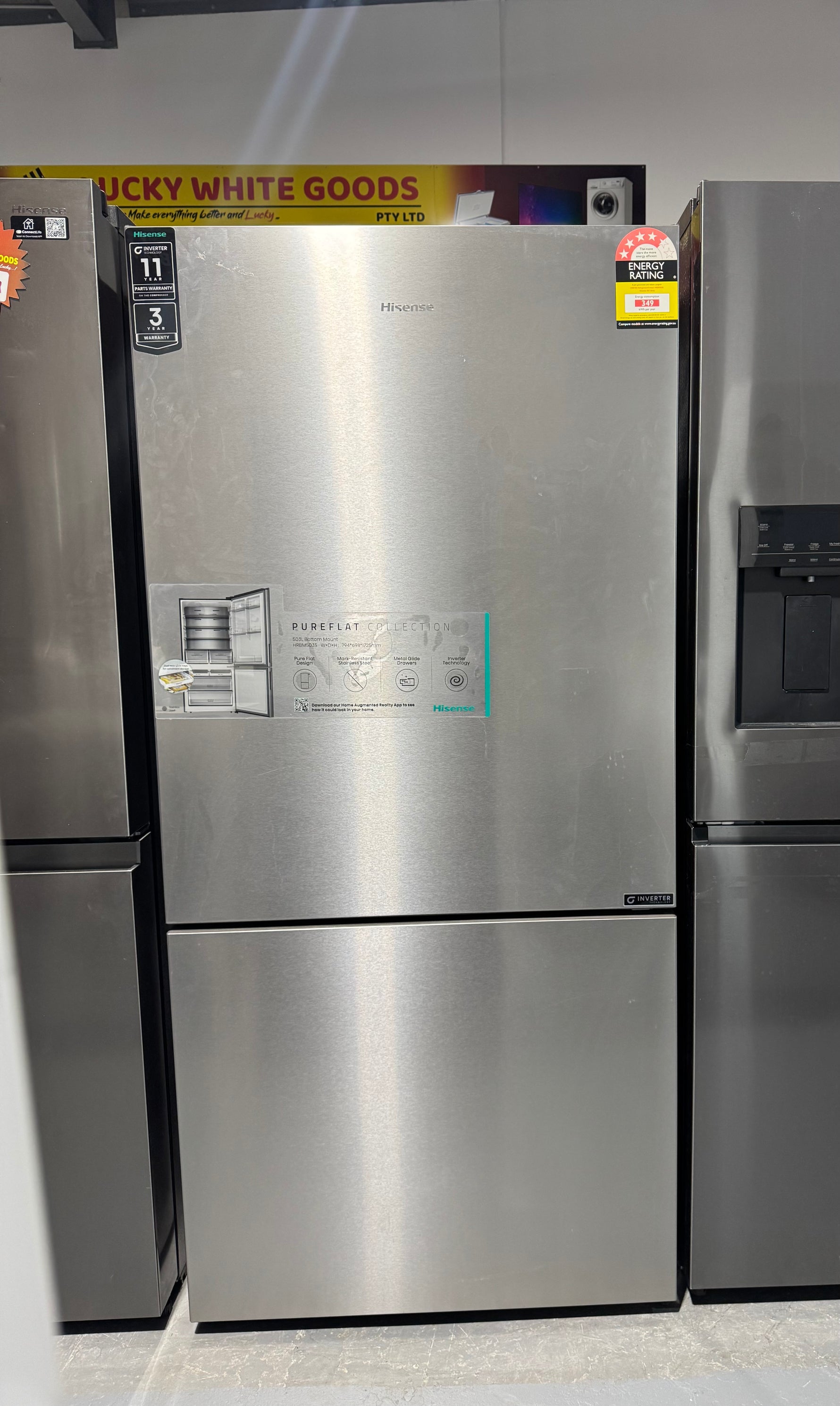 Refurbished Hisense 503 litres fridge freezer