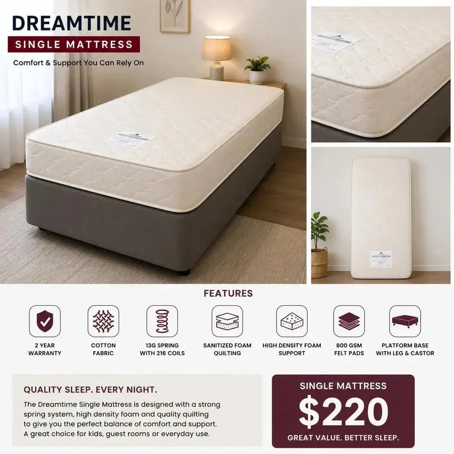 Dreamtime Comfort Single Mattress | SYDNEY