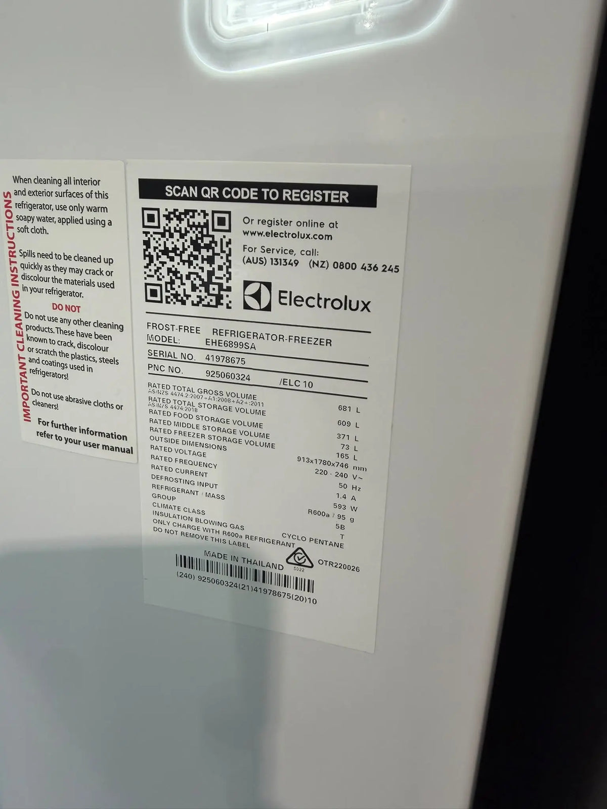 Electrolux 609L French Door Refrigerator – Refurbished | BRISBANE