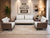 Ex-Display 3+2 Seater Sofa Set – Cream & Brown