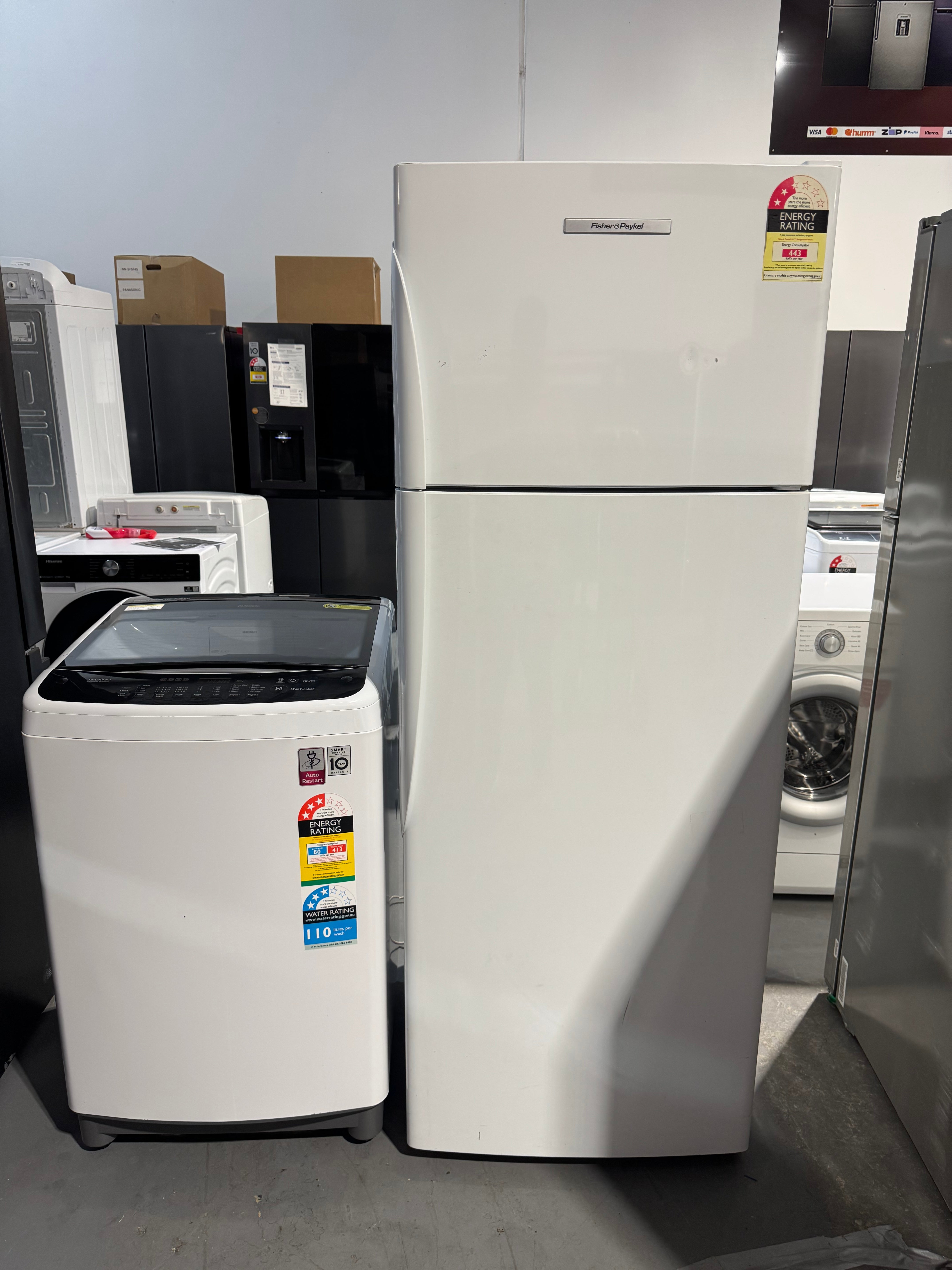 Refurbished fisher and Paykel 441 litres fridge freezer and LG 7.5kg washing machine | PERTH