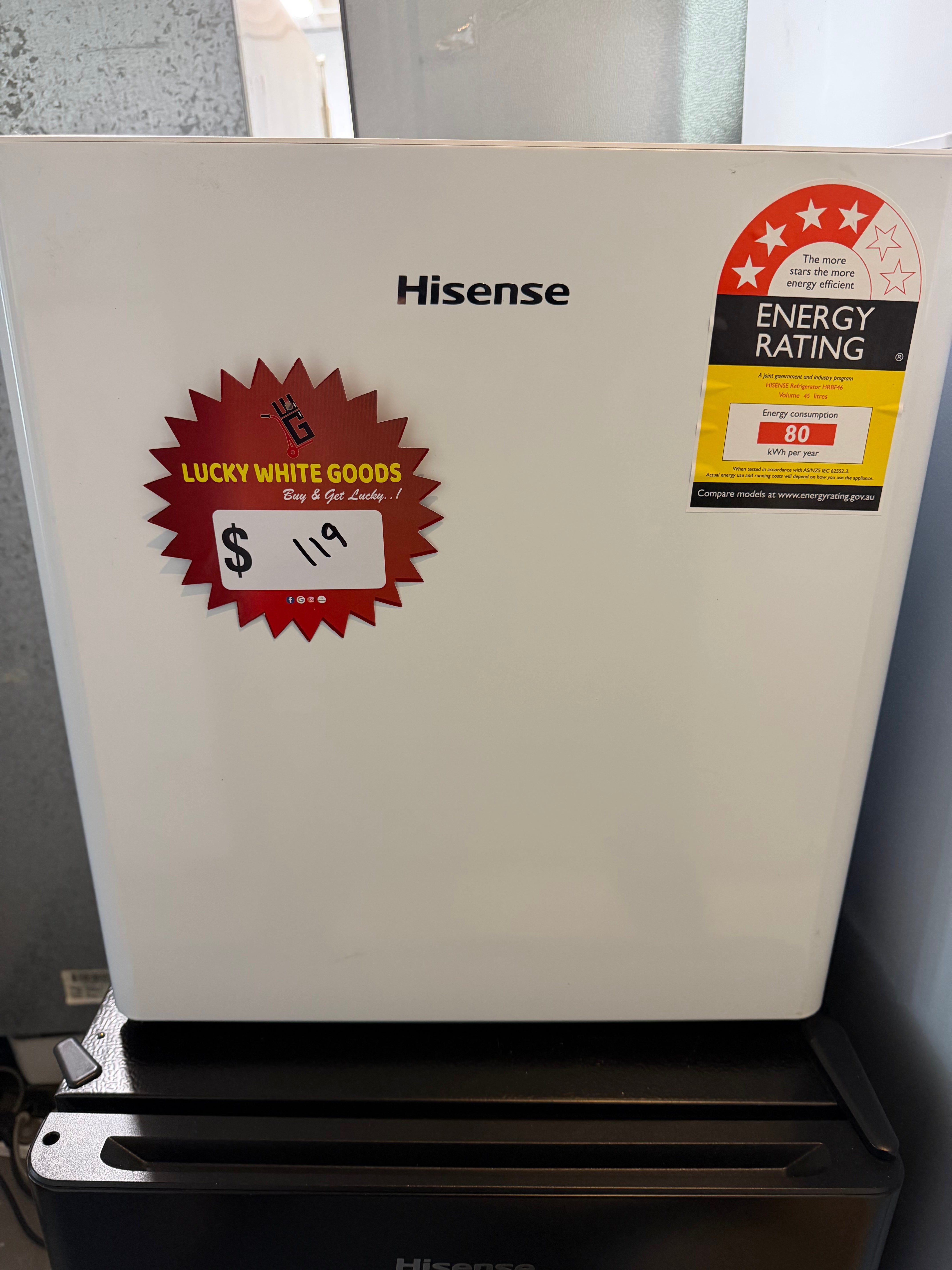 Hisense 45 liters bar fridge | Lucky white goods
