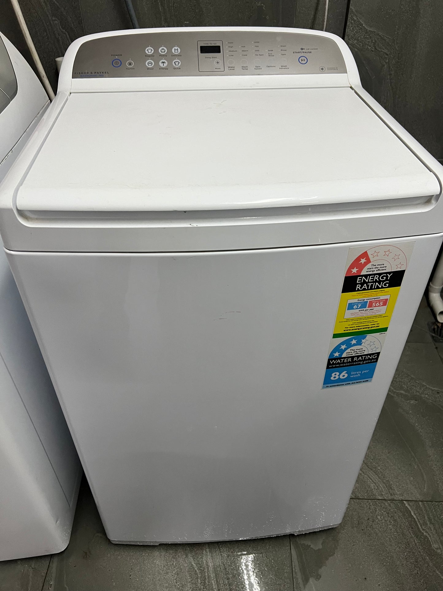 Fisher and paykel 7kg toploader washing machine | ADELAIDE